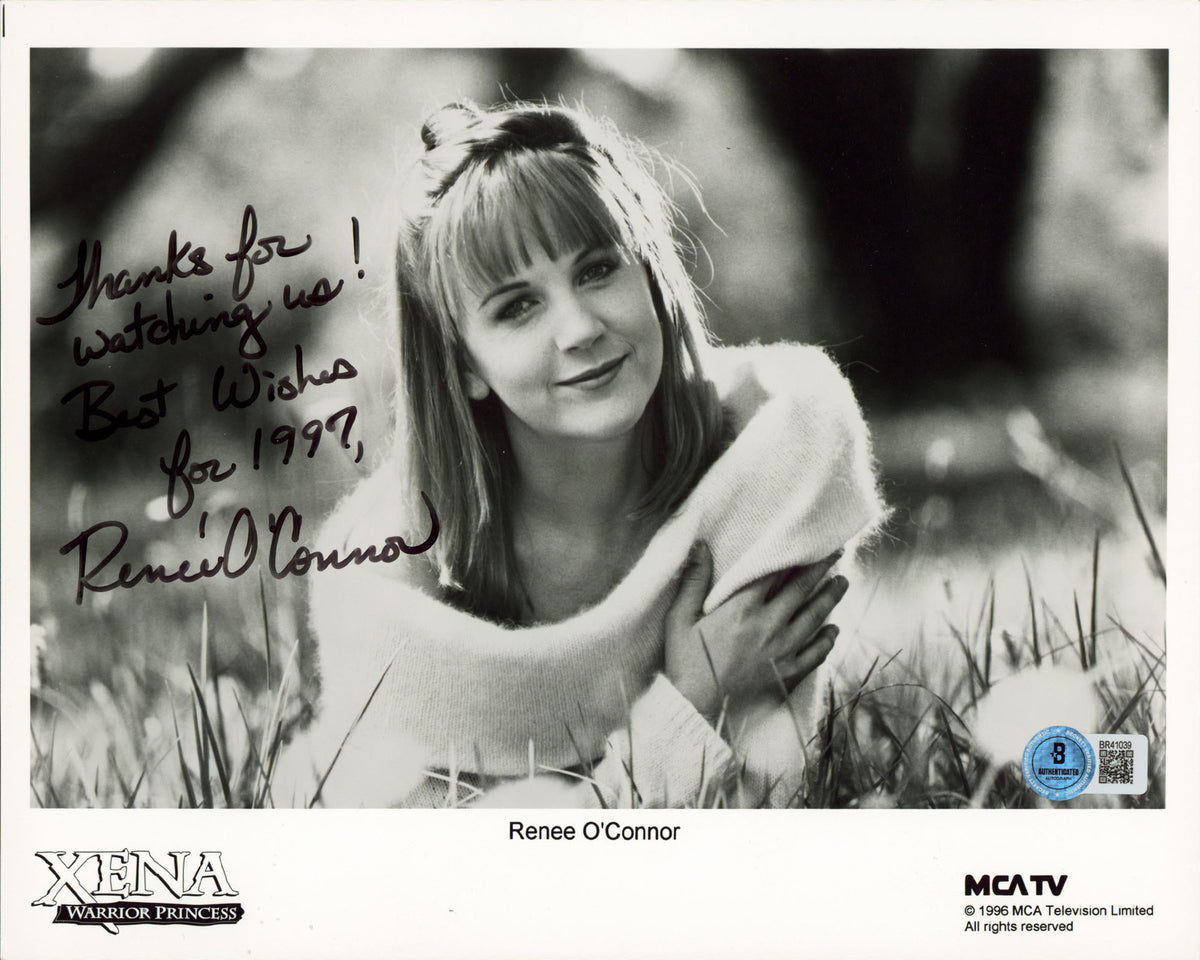 Renee O'Connor Xena Warrior Princess "Thanks..." Signed 8x10 Photo BAS #BR41039