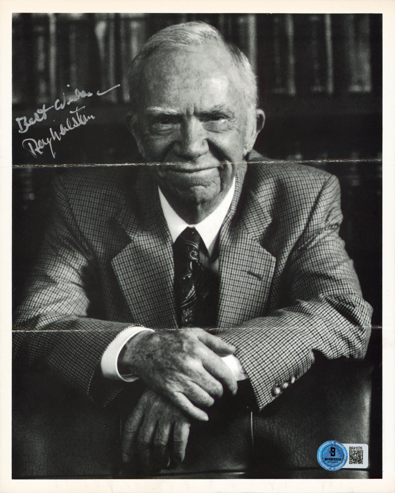 Ray Walston Of Mice And Men "Best Wishes" Signed 8x10 Photo BAS #BR41076