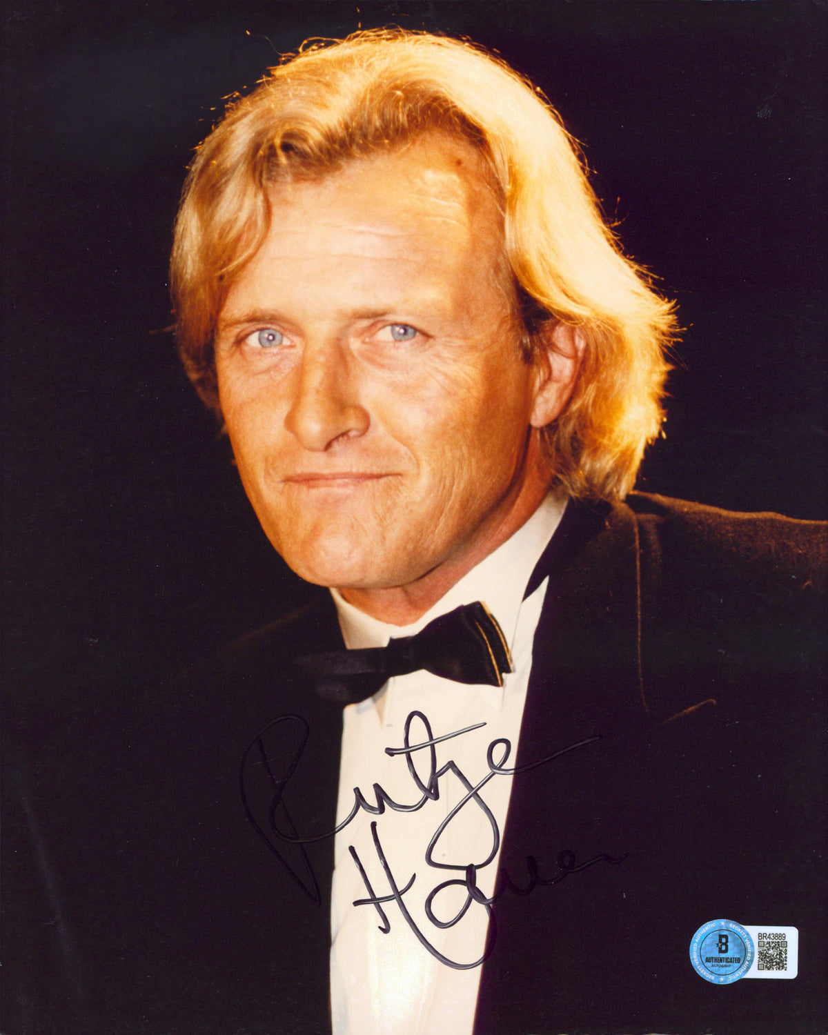 Rutger Hauer Hostile Waters Authentic Signed 8x10 Vertical Photo BAS #BR43889