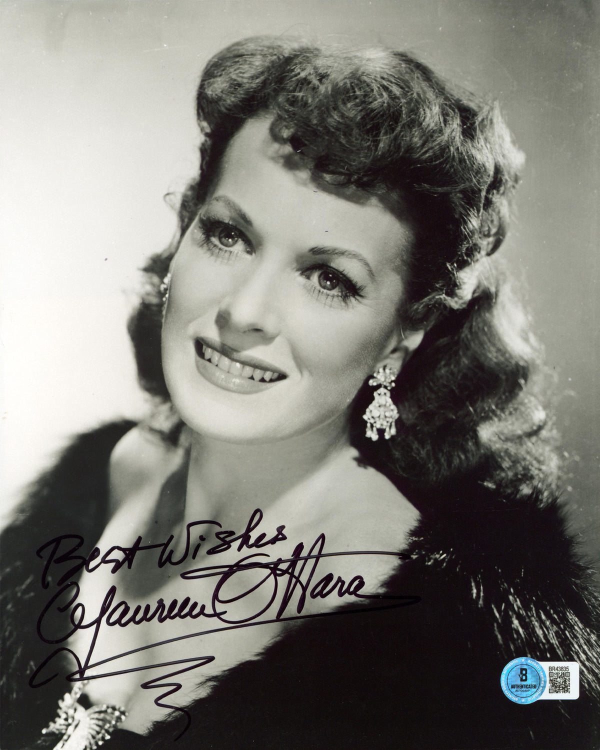 Maureen O'Hara Only The Lonely "Best Wishes" Signed 8x10 Photo BAS #BR43835