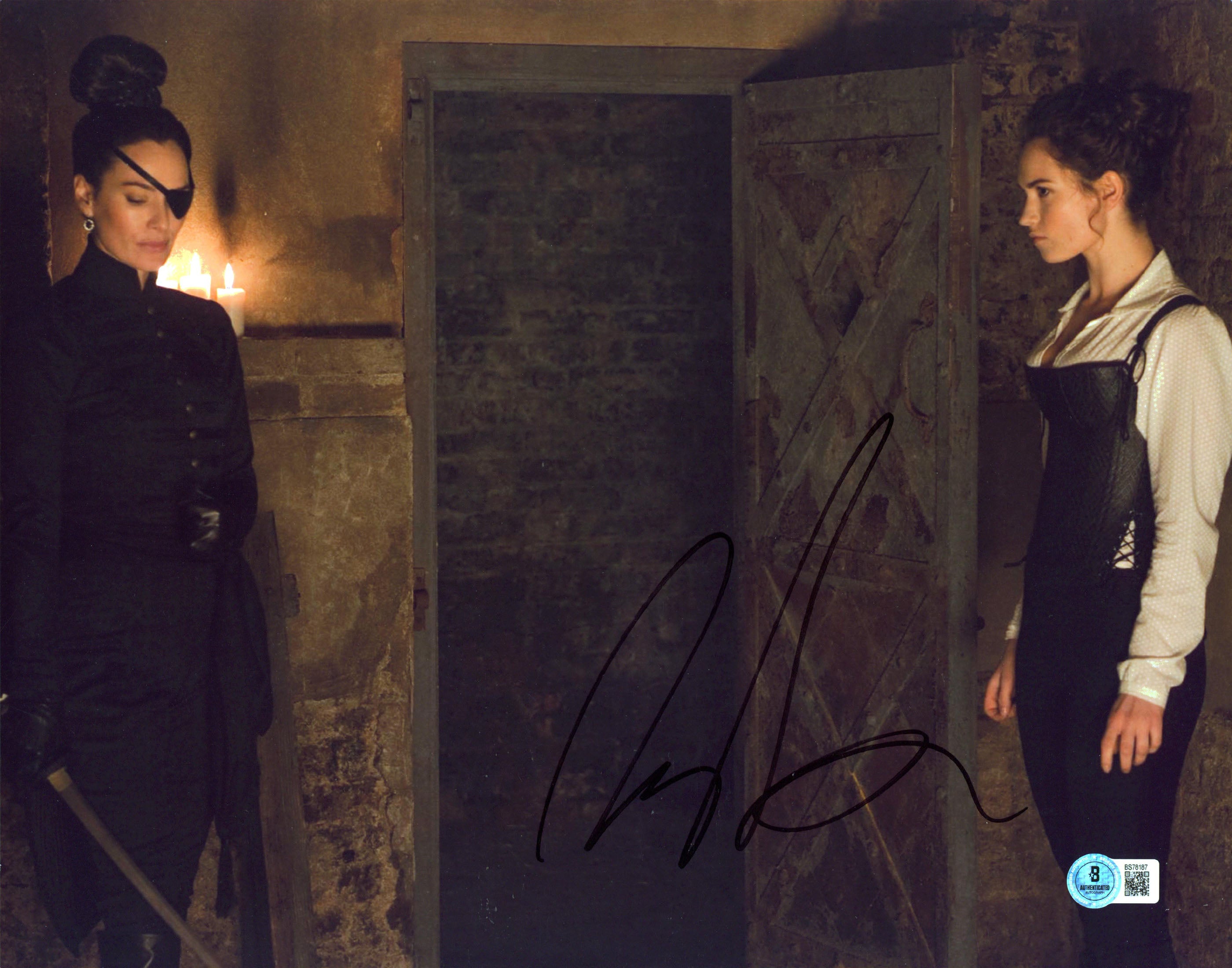 Lily James Pride and Prejudice and Zombies Signed 11x14 Photo BAS #BS78187