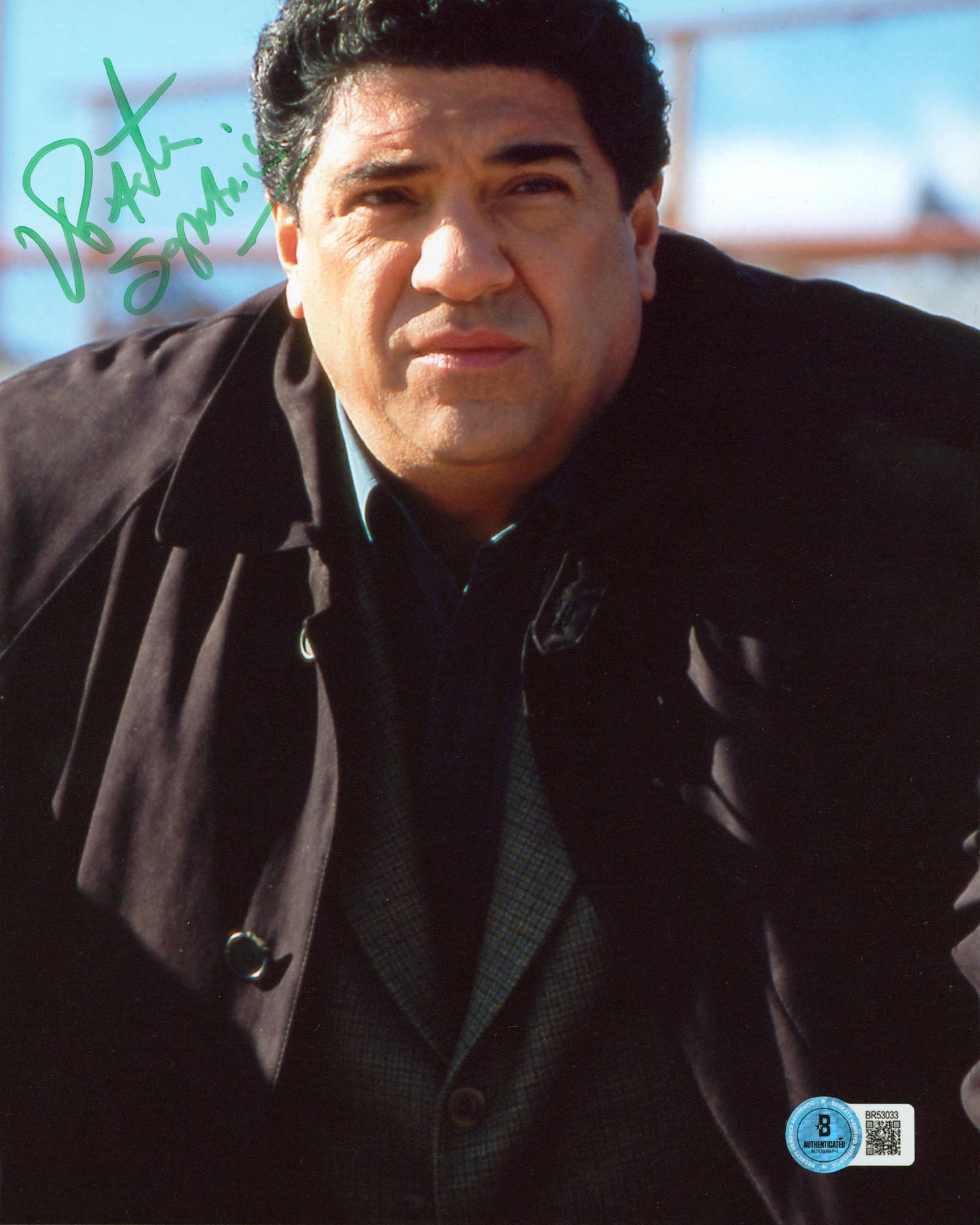Vincent Pastore The Sopranos "Sopranos" Authentic Signed 8x10 Photo BAS #BR53033