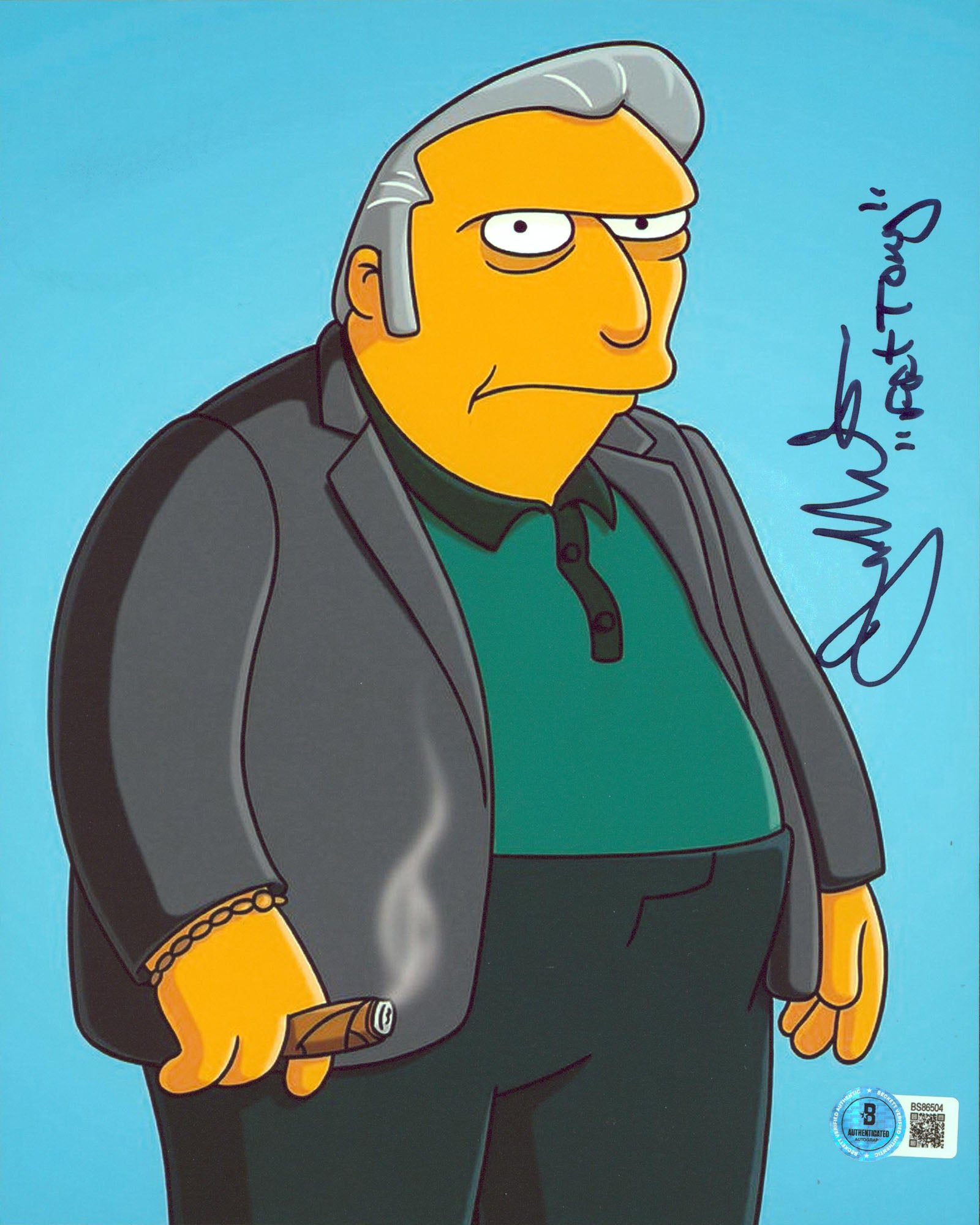 Joe Mantegna The Simpsons "Fat Tony" Authentic Signed 8x10 Photo BAS #BS86504