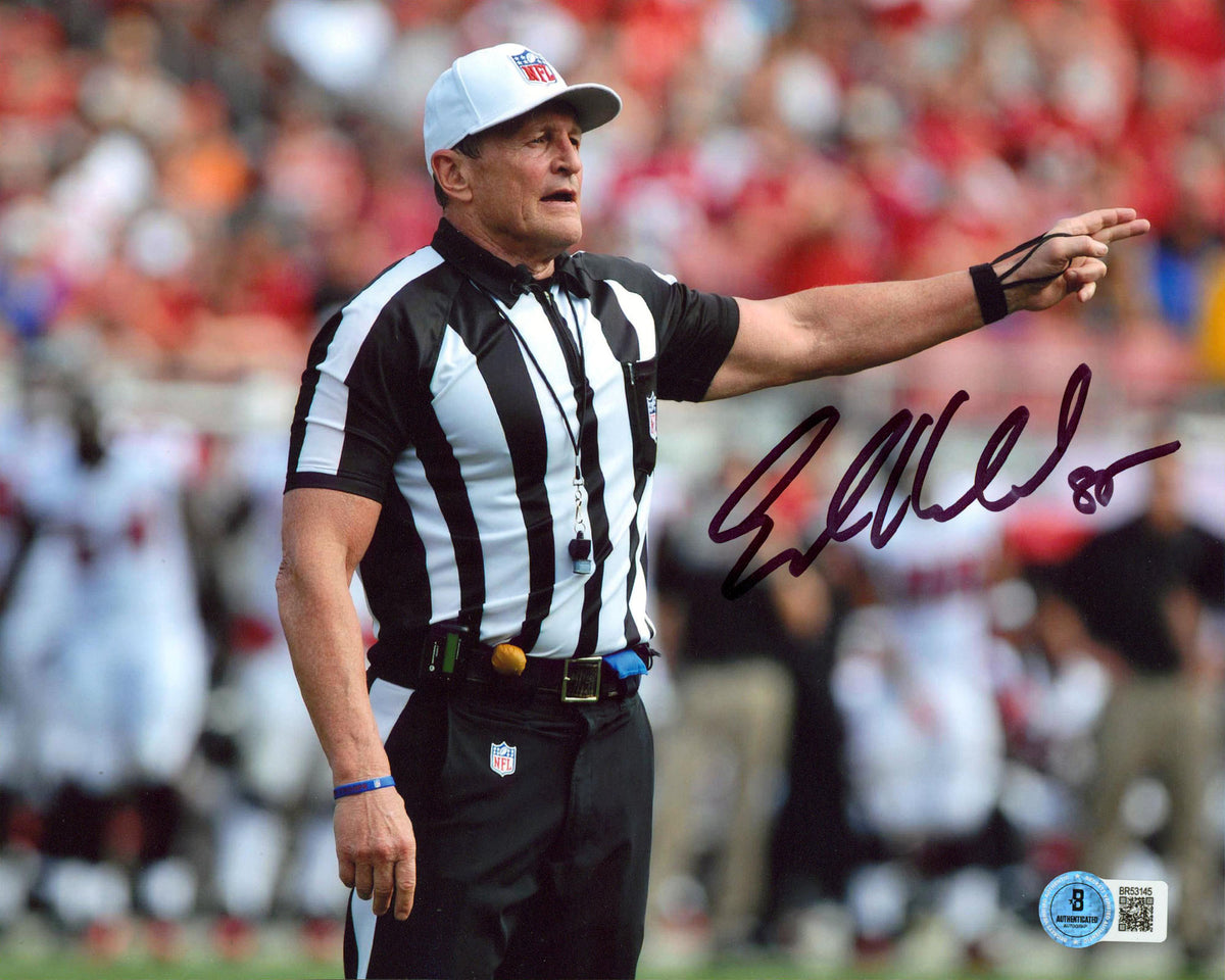 Ed Hochuli Authentic Signed 8x10 Horizontal Photo Autographed BAS 3