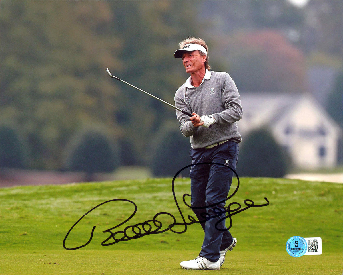 Bernhard Langer PGA Golf Authentic Signed 8x10 Horizontal Photo BAS 7
