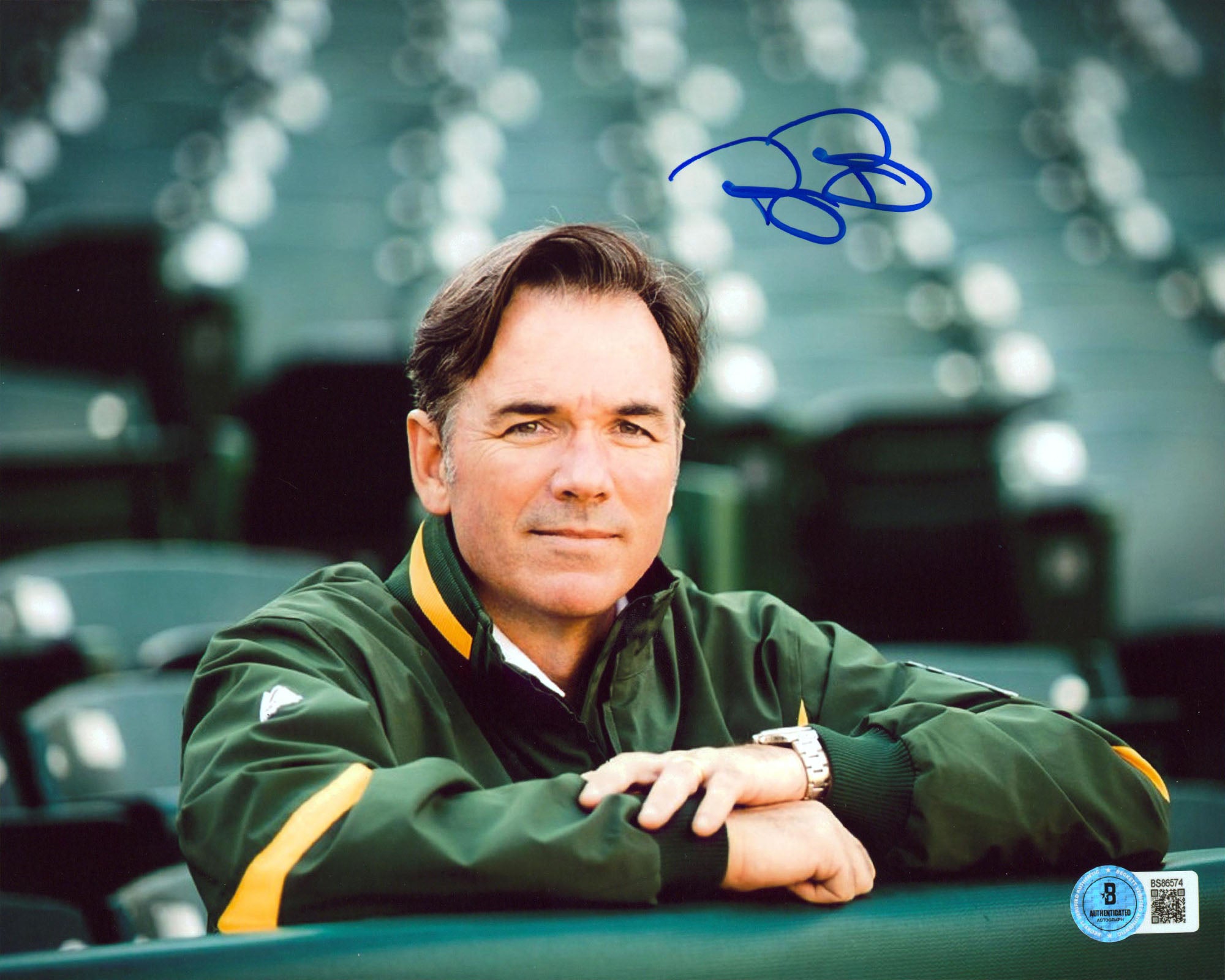Billy Beane Moneyball Authentic Signed 8x10 Horizontal Photo BAS 3