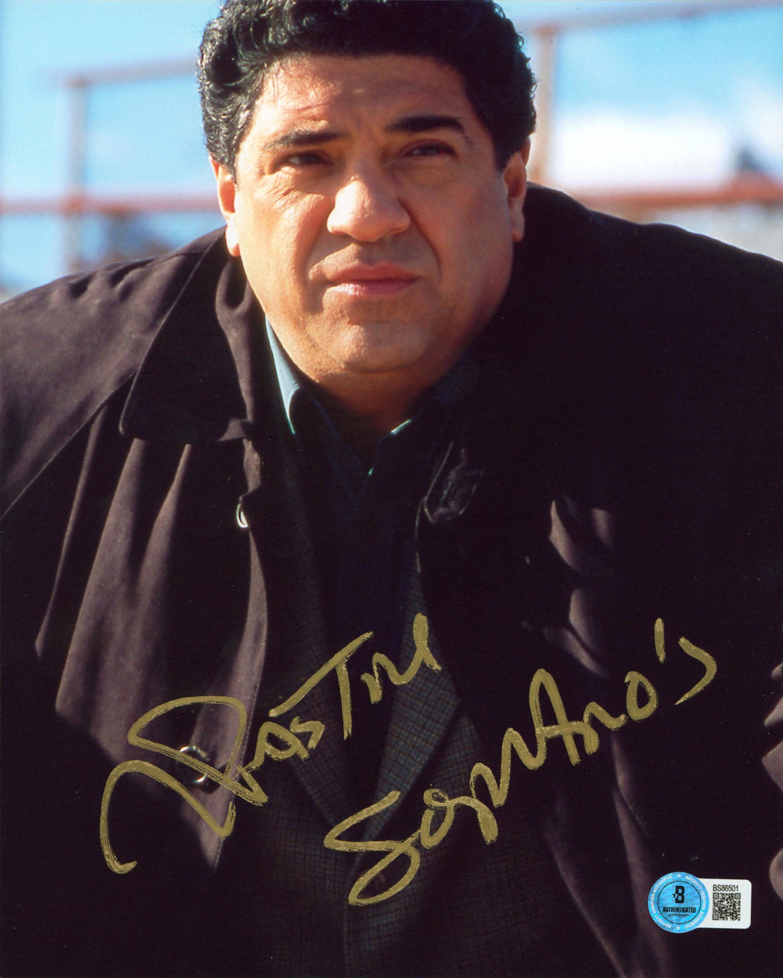 Vincent Pastore The Sopranos "Sopranos" Authentic Signed 8x10 Photo BAS 6