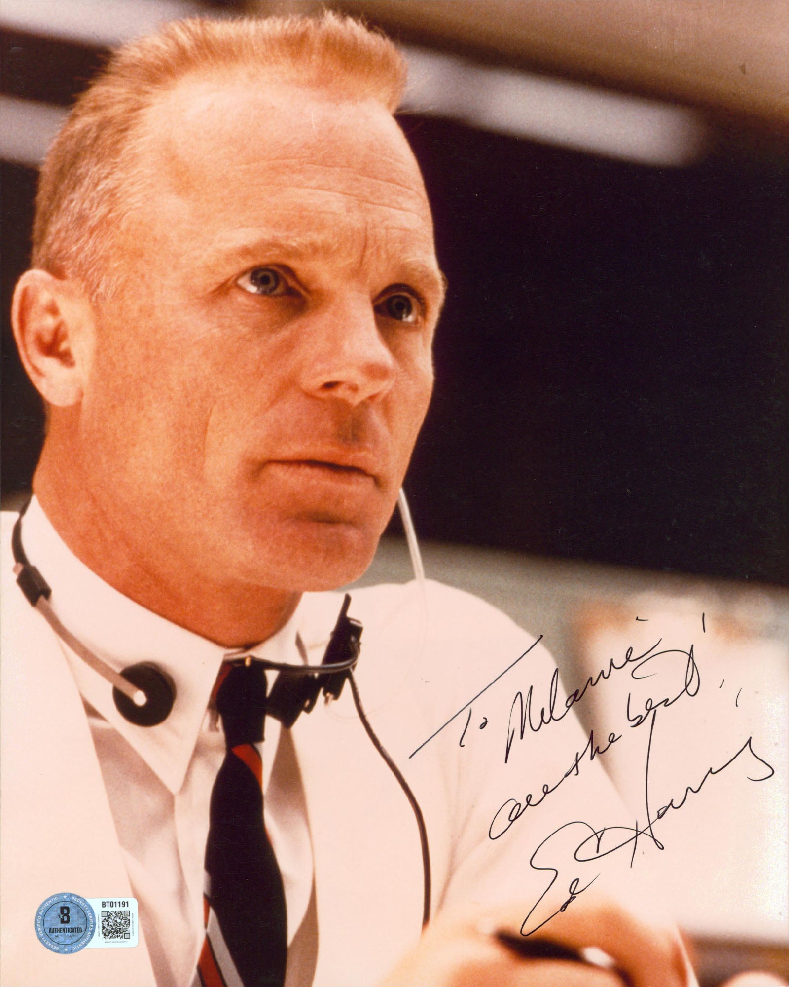 Ed Harris Apollo 13 "To Melanie All The Best!" Signed 8x10 Photo BAS #BT01191