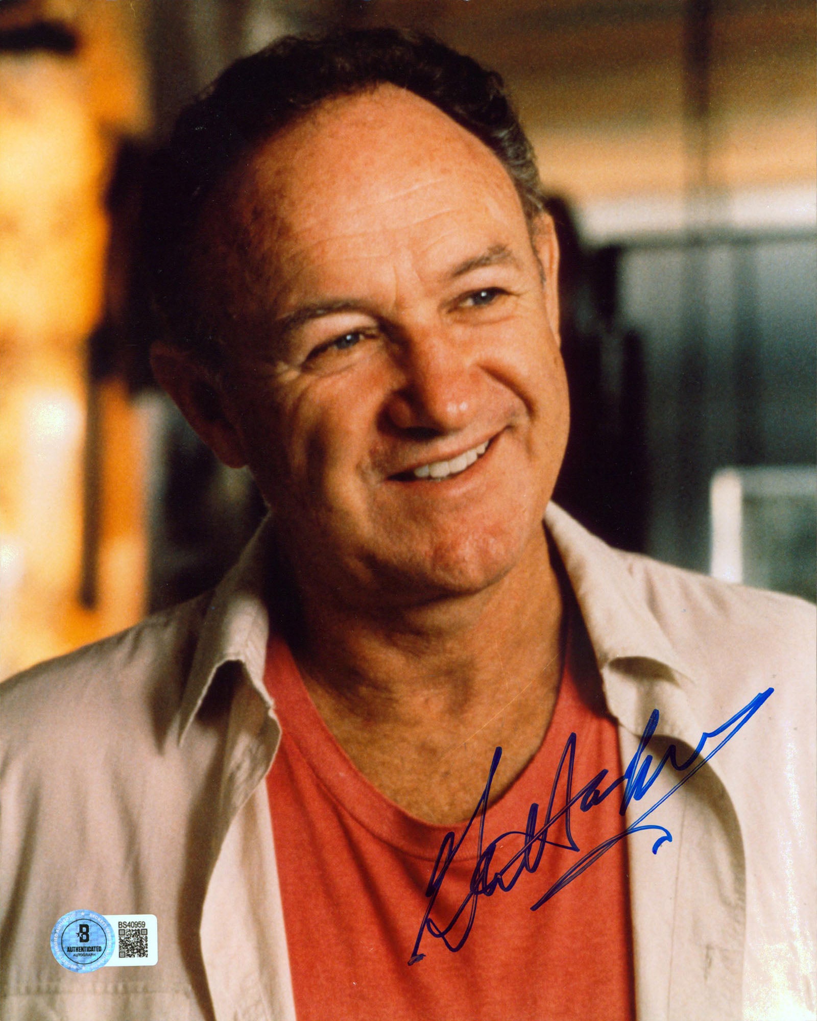 Gene Hackman Enemy Of The State Authentic Signed 8x10 Vertical Photo BAS BS40959