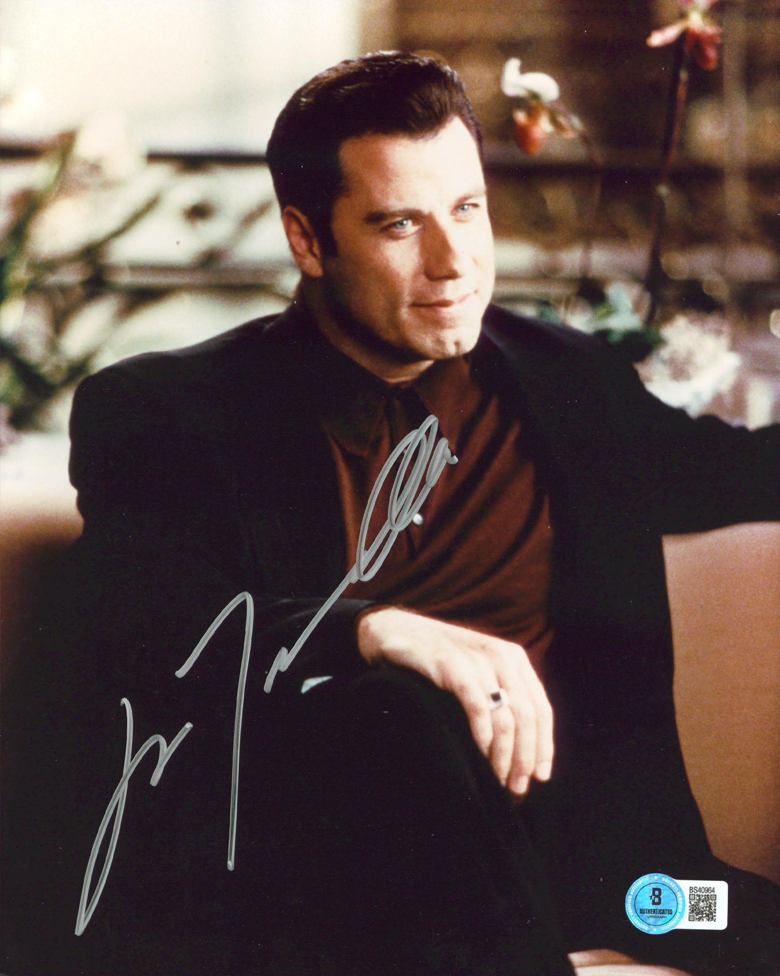 John Travolta Face/Off Authentic Signed 8x10 Vertical Photo BAS #BS40964