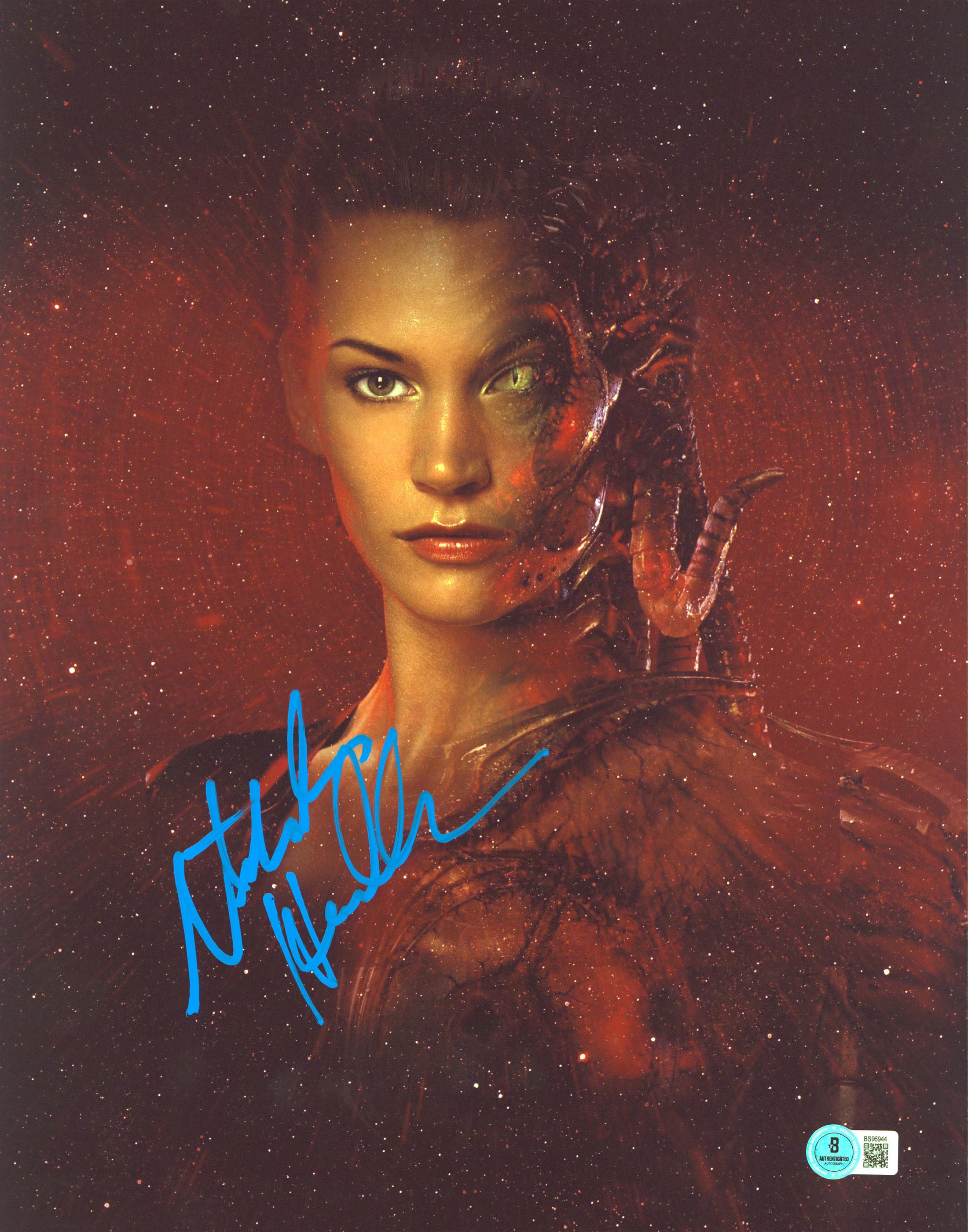 Natasha Henstridge Species Authentic Signed 11x14 Vertical Photo BAS #BS96944