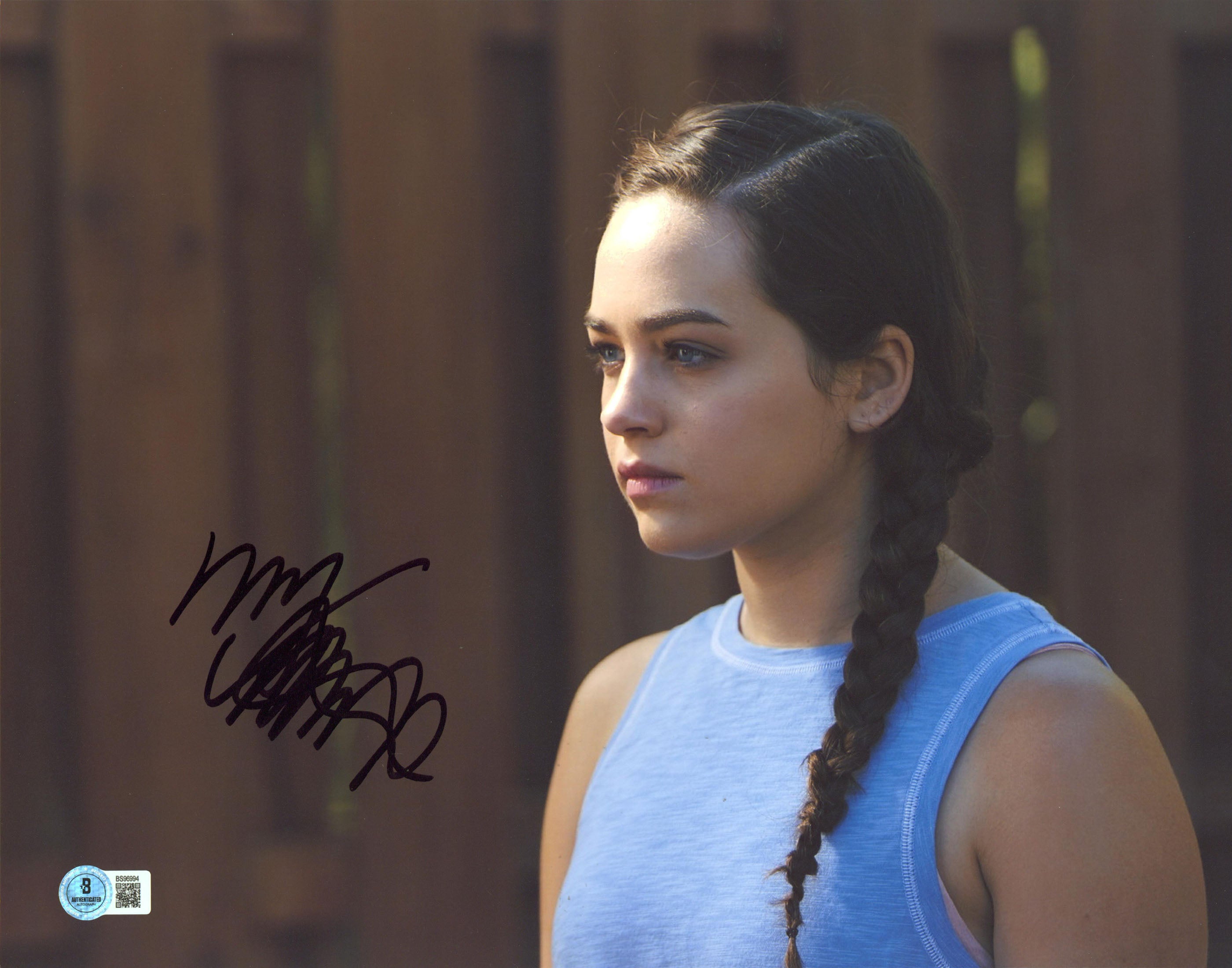 Mary Mouser Cobra Kai Authentic Signed 11x14 Horizontal Photo BAS #BS96994