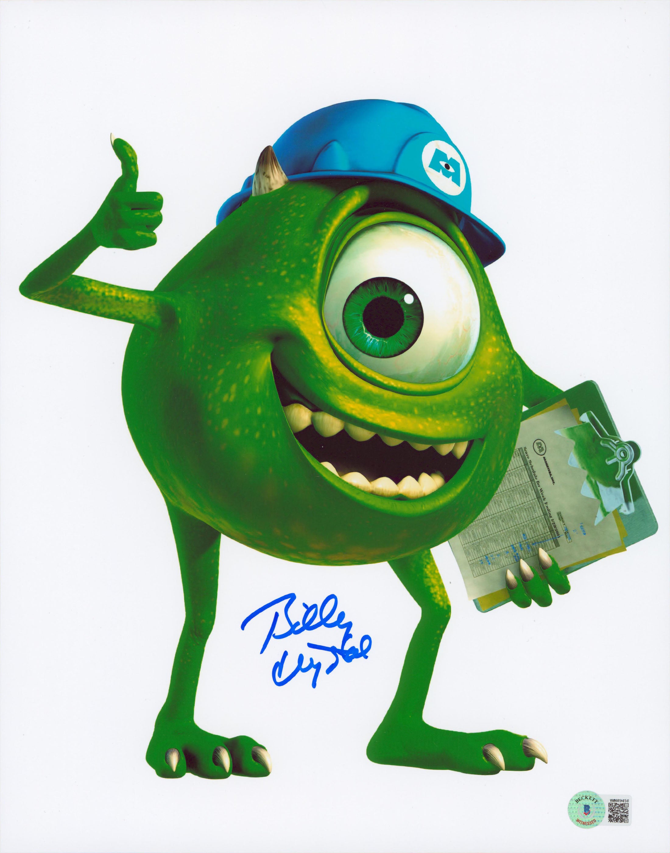 Billy Crystal Monsters Inc. Authentic Signed 11x14 Framed Photo BAS #WN89458