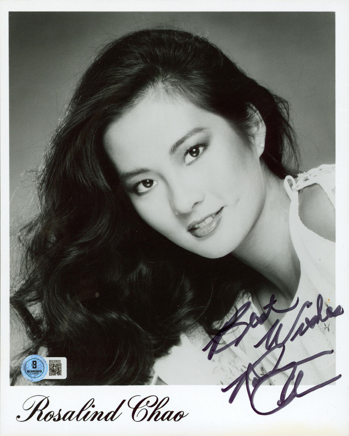Rosalind Chao Star Trek "Best Wishes" Authentic Signed 8x10 Photo BAS #BS20820