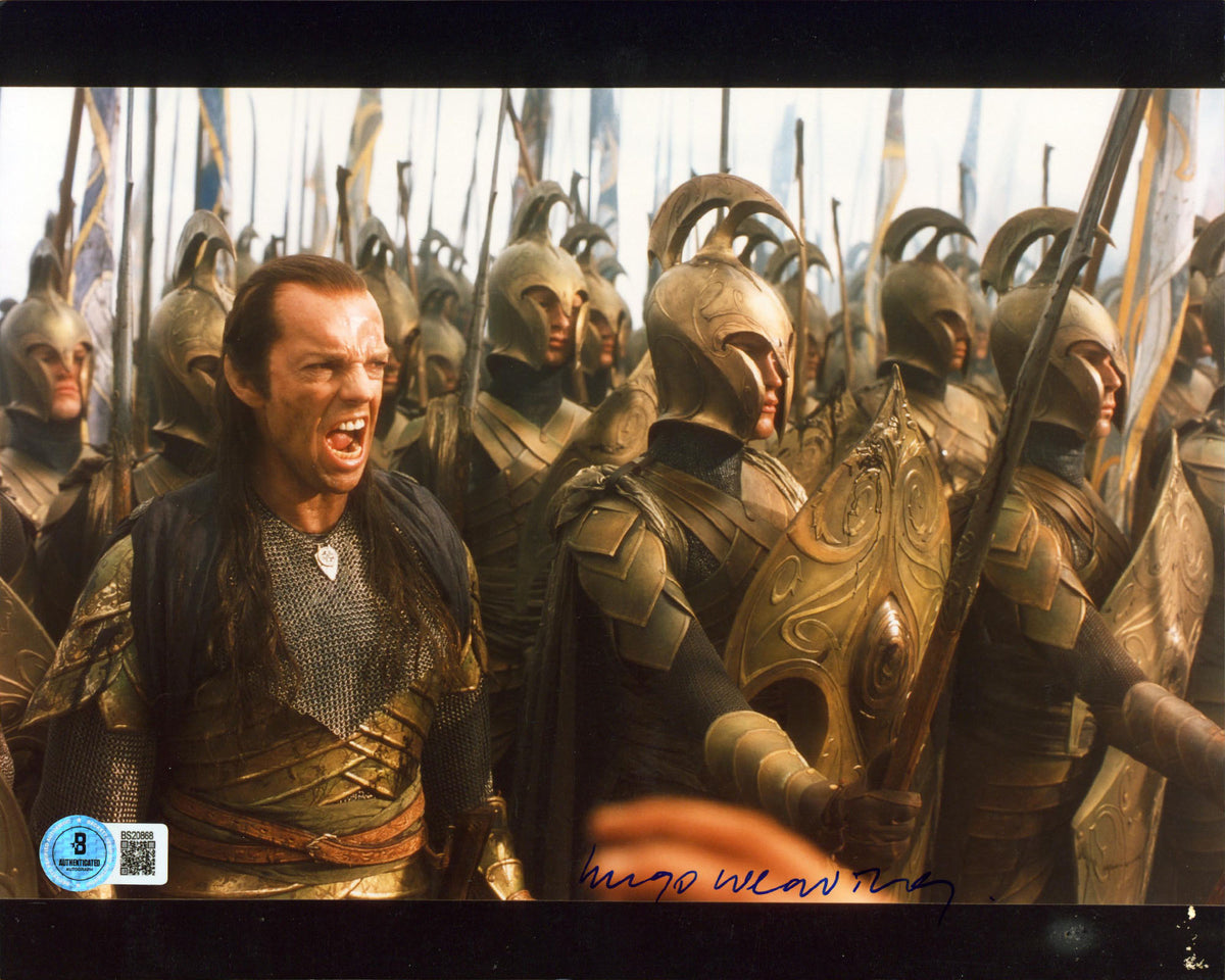 Hugo Weaving The Lord of the Rings Authentic Signed 8x10 Photo BAS #BS20868