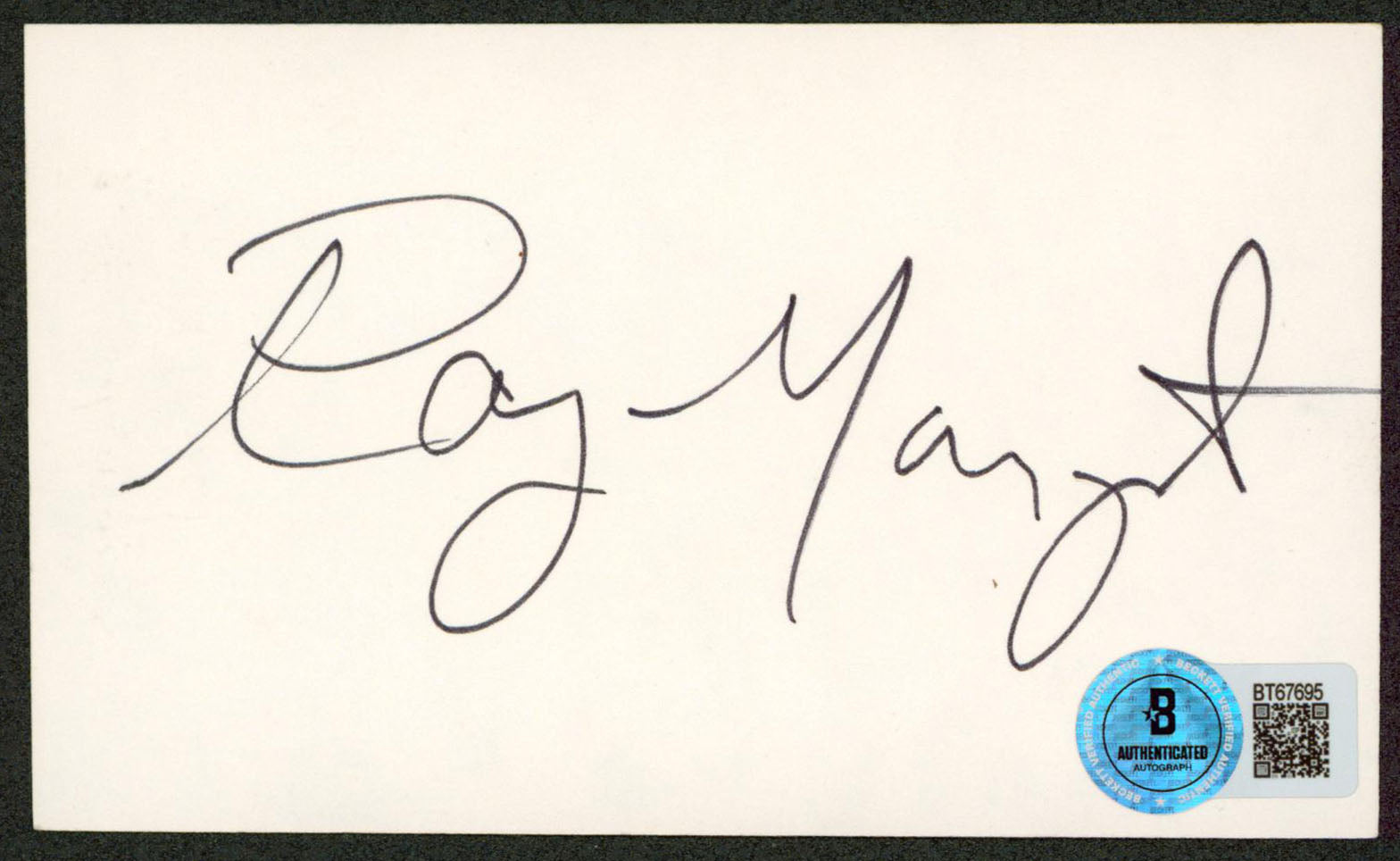 Ray Manzarek The Doors Authentic Signed 3x5 Index Card Autographed BAS #BT67695