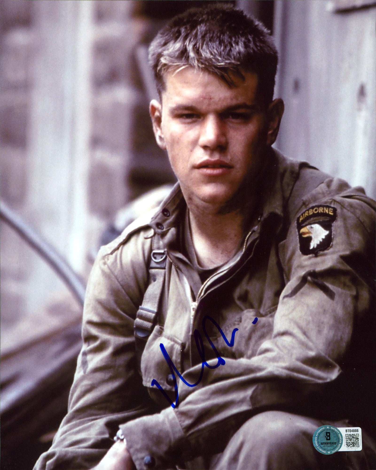 Matt Damon Saving Private Ryan Authentic Signed 8x10 Vertical Photo BAS #BT04808