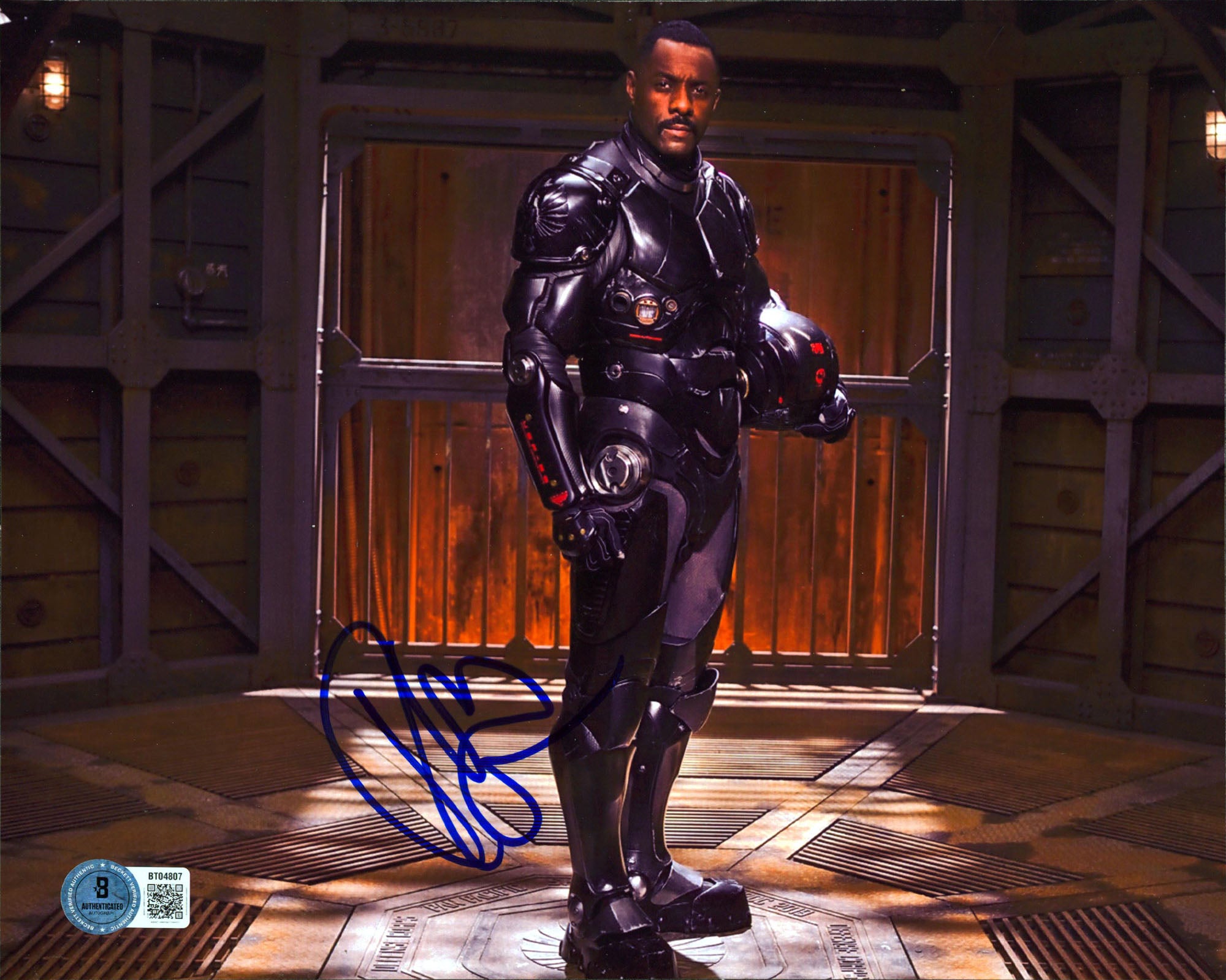 Idris Elba Pacific Rim Authentic Signed 8x10 Horizontal Photo BAS BT04807