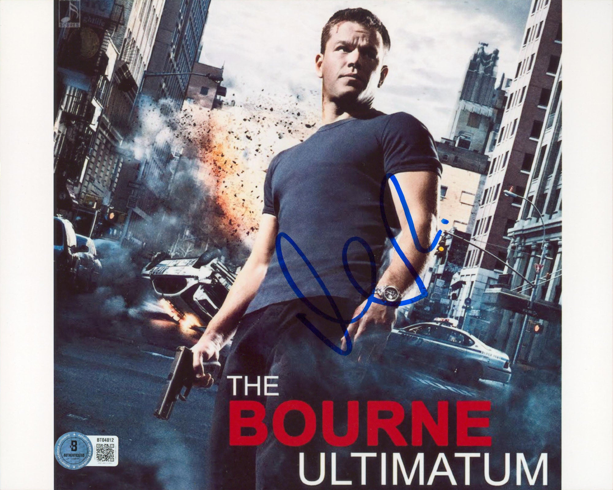 Matt Damon The Bourne Ultimatum Authentic Signed 8x10 Photo BAS #BT04812