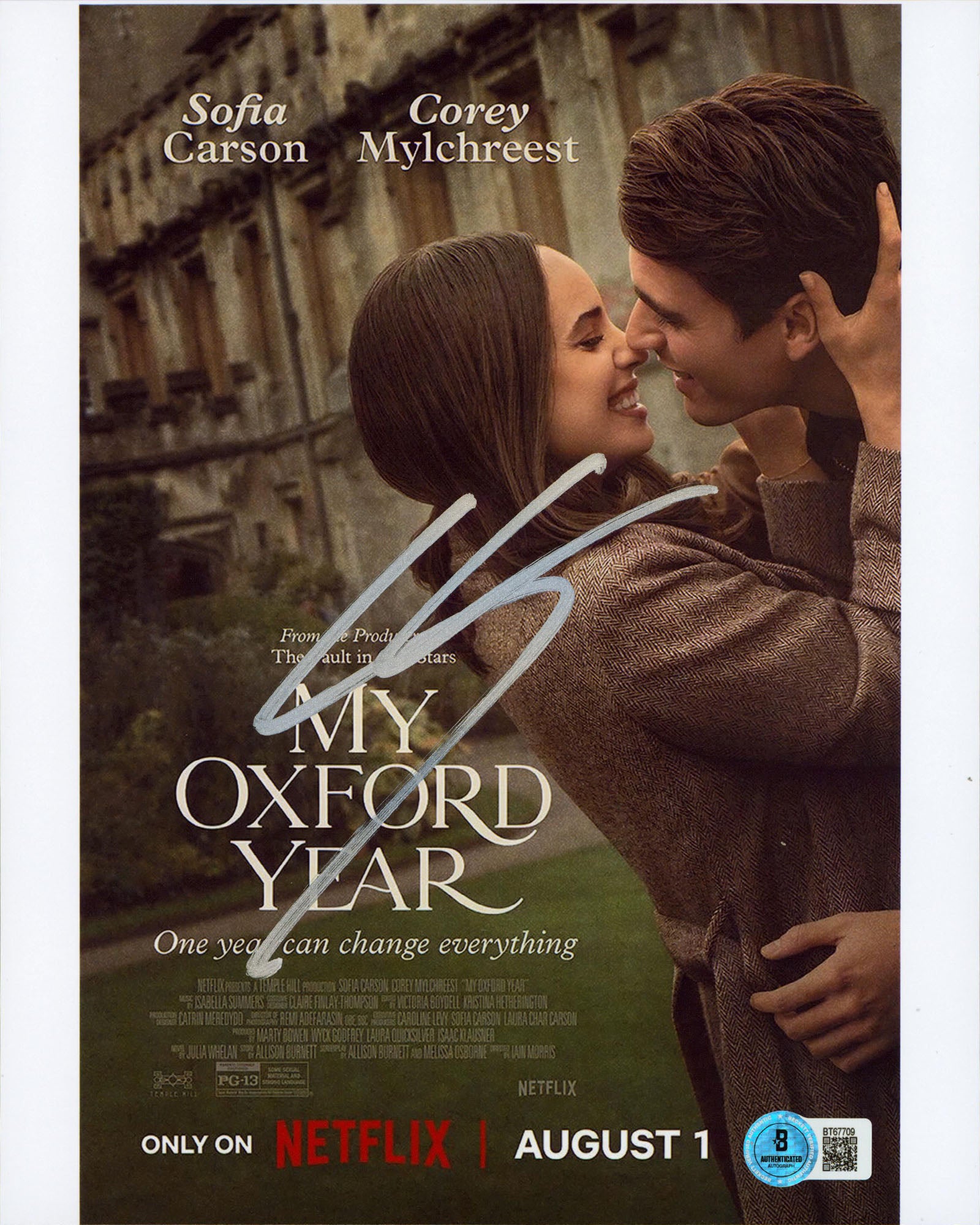 Sofia Carson My Oxford Year Authentic Signed 8x10 Vertical Photo BAS #BT67709
