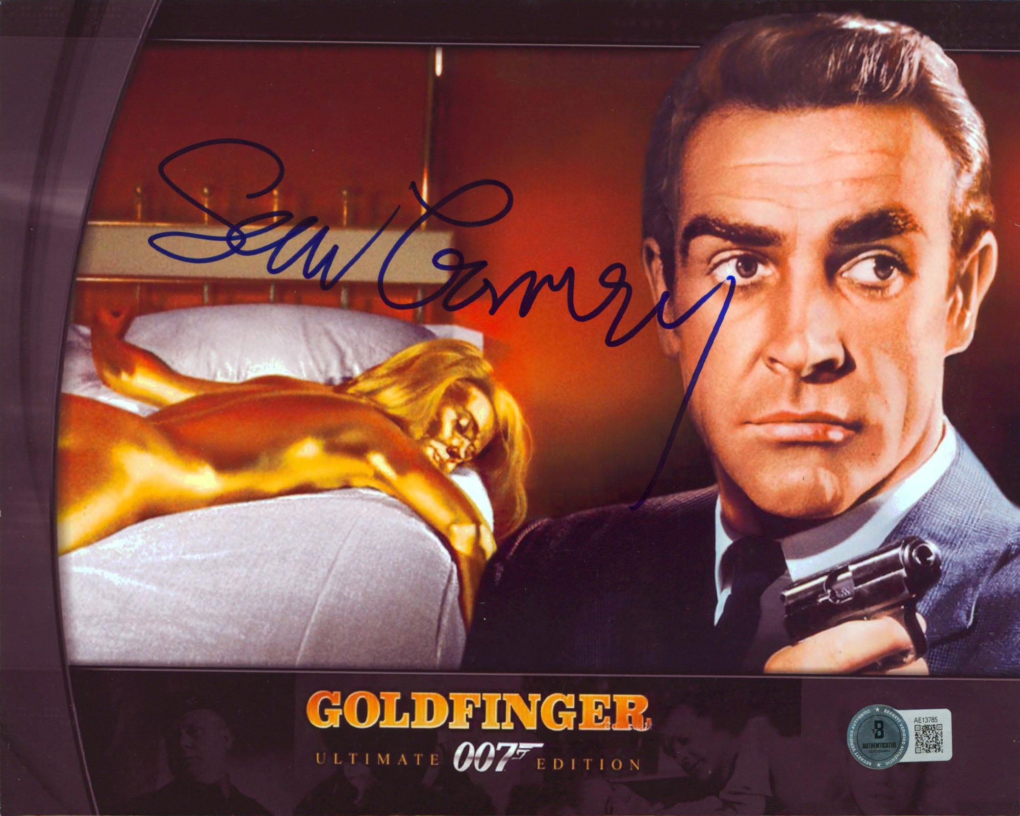 Sean Connery Goldfinger Authentic Signed 8x10 Horizontal Photo BAS #AE13785