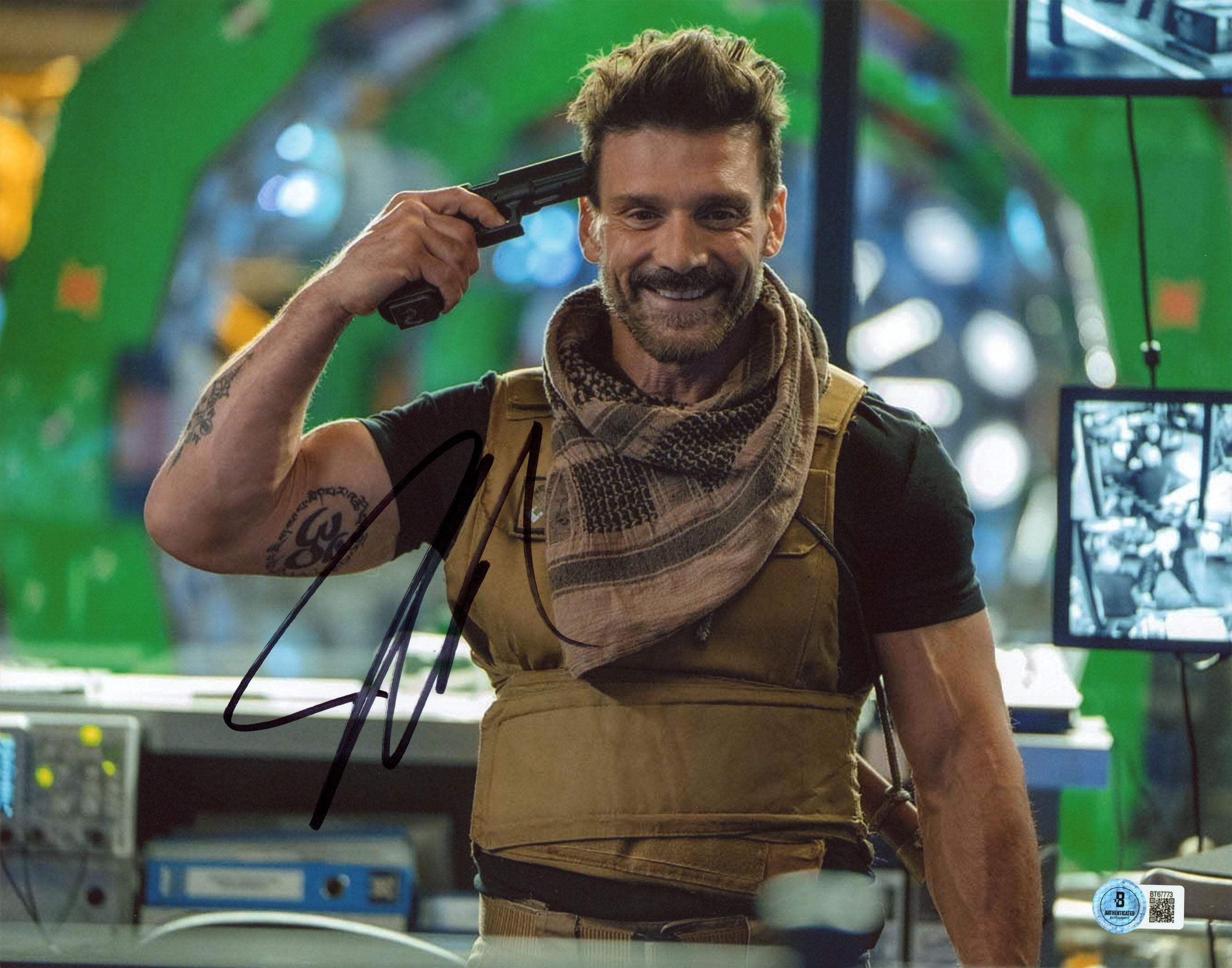 Frank Grillo Boss Level Authentic Signed 11x14 Horizontal Photo BAS #BT67773