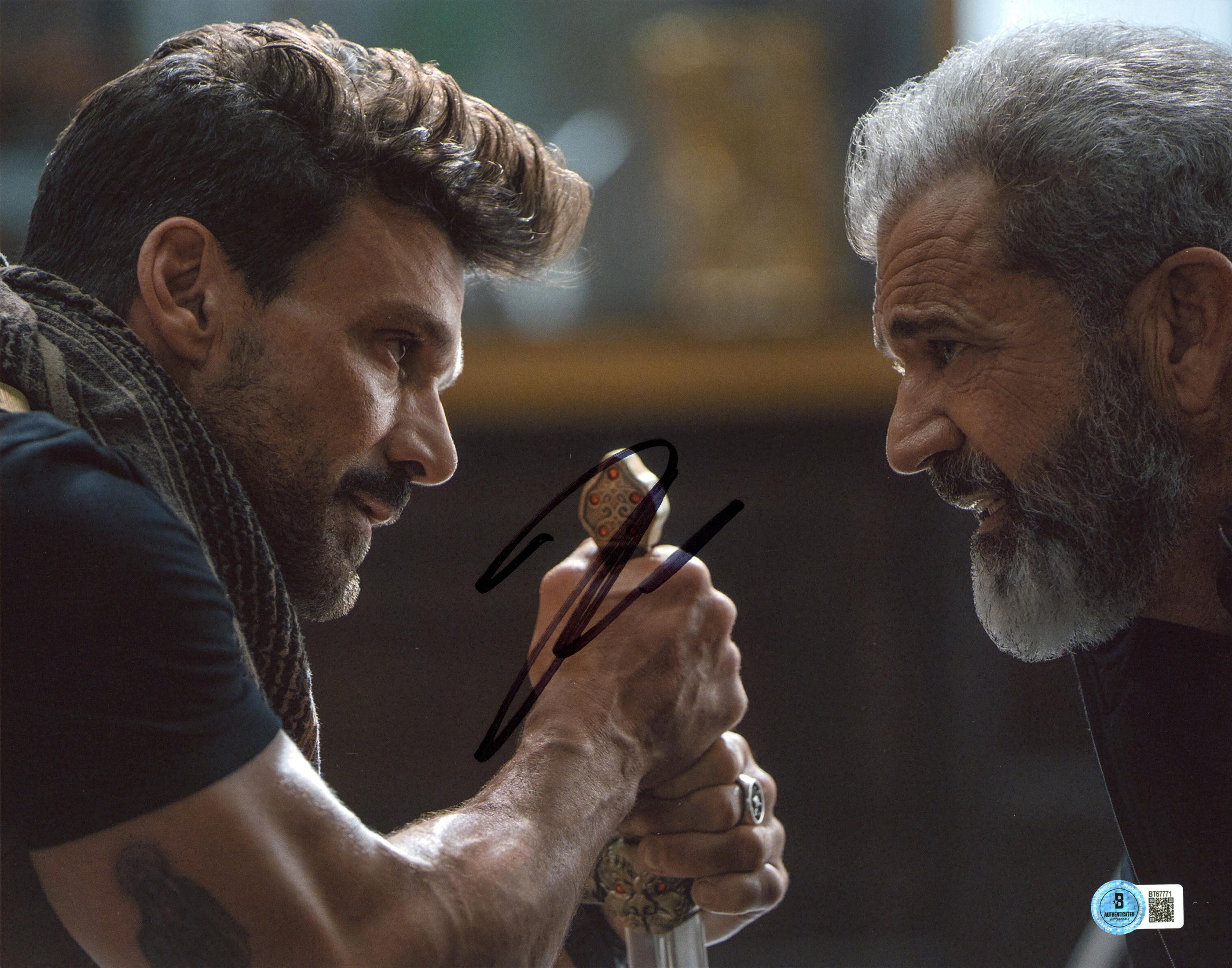 Frank Grillo Boss Level Authentic Signed 11x14 Horizontal Photo BAS #BT67771