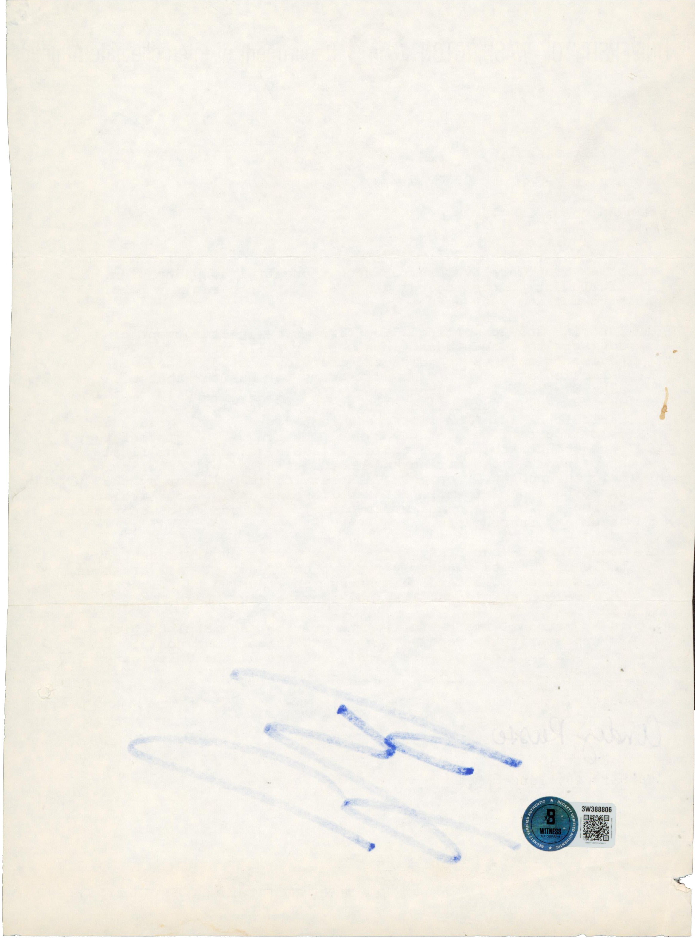 Shaquille O'Neal Signed 1988 University of Washington Recruitment Letter BAS