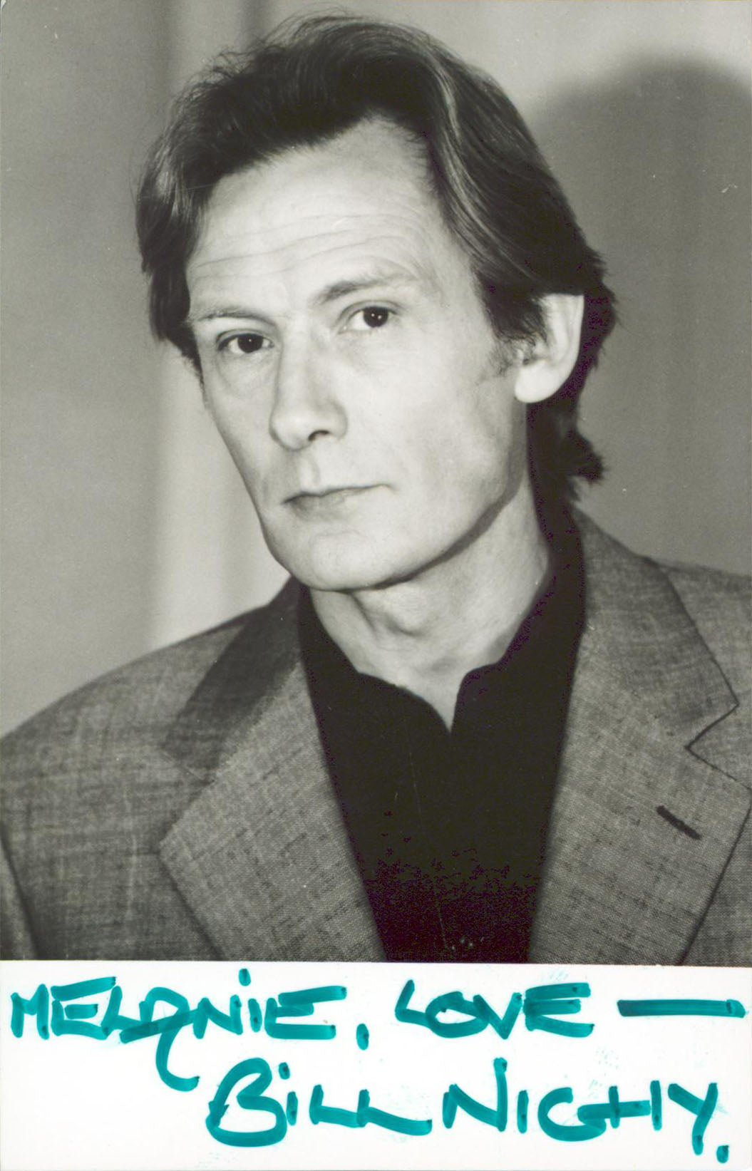 Bill Nighy Love Actually "Melanie, Love" Signed 3.5x5.5 Photo BAS #BT02429