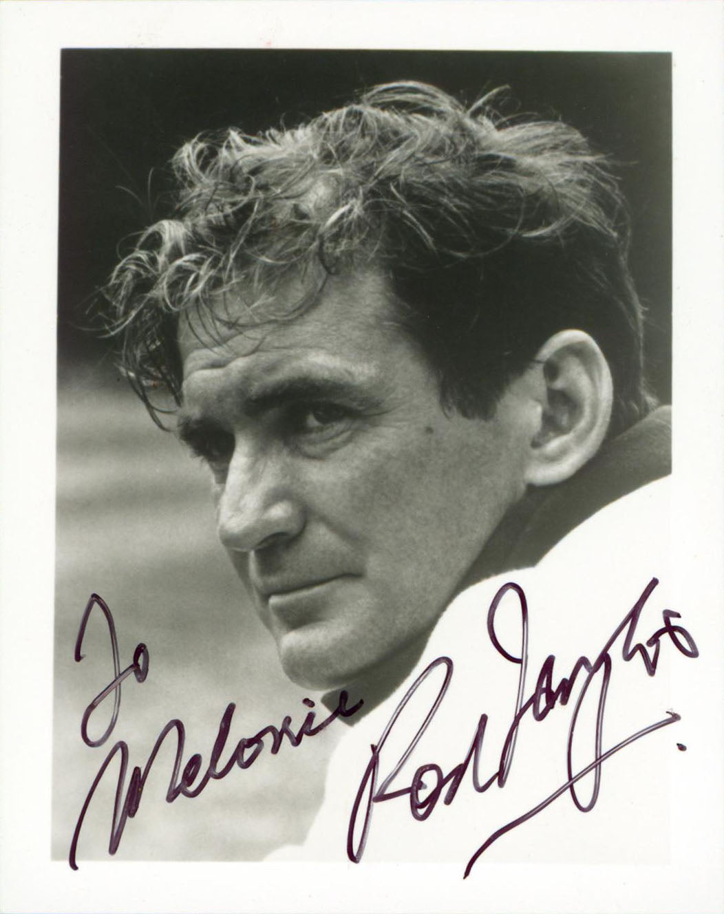 Rod Taylor The Time Machine "To Melanie" Signed 3.5x4.5 Photo BAS #BT02471