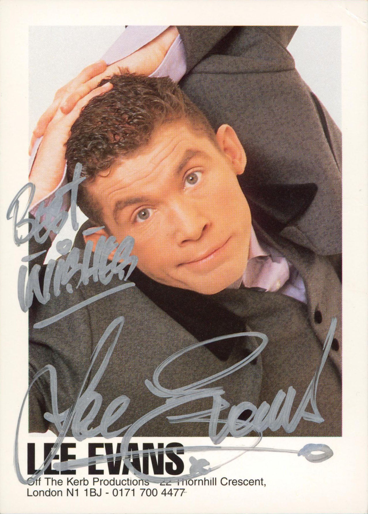 Lee Evans Comedian "Best Wishes" Authentic Signed 4.25x6 Photo BAS #BT02435