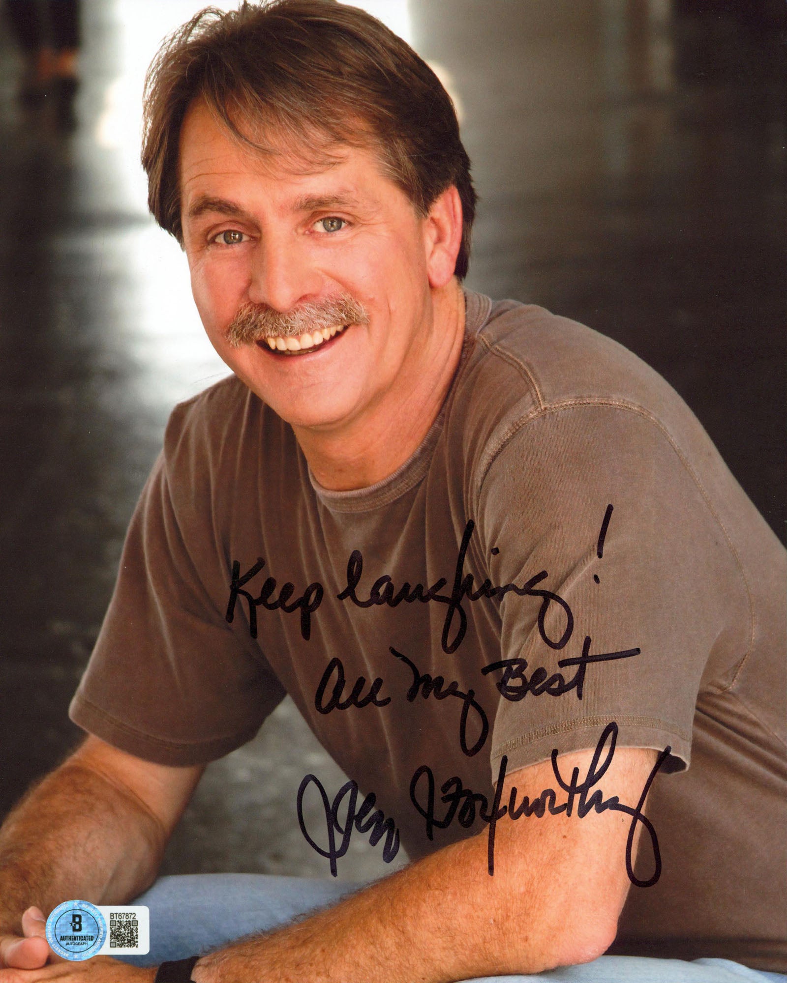 Jeff Foxworthy "Keep Laughing! All My Best" Signed 8x10 Photo BAS #BT67872