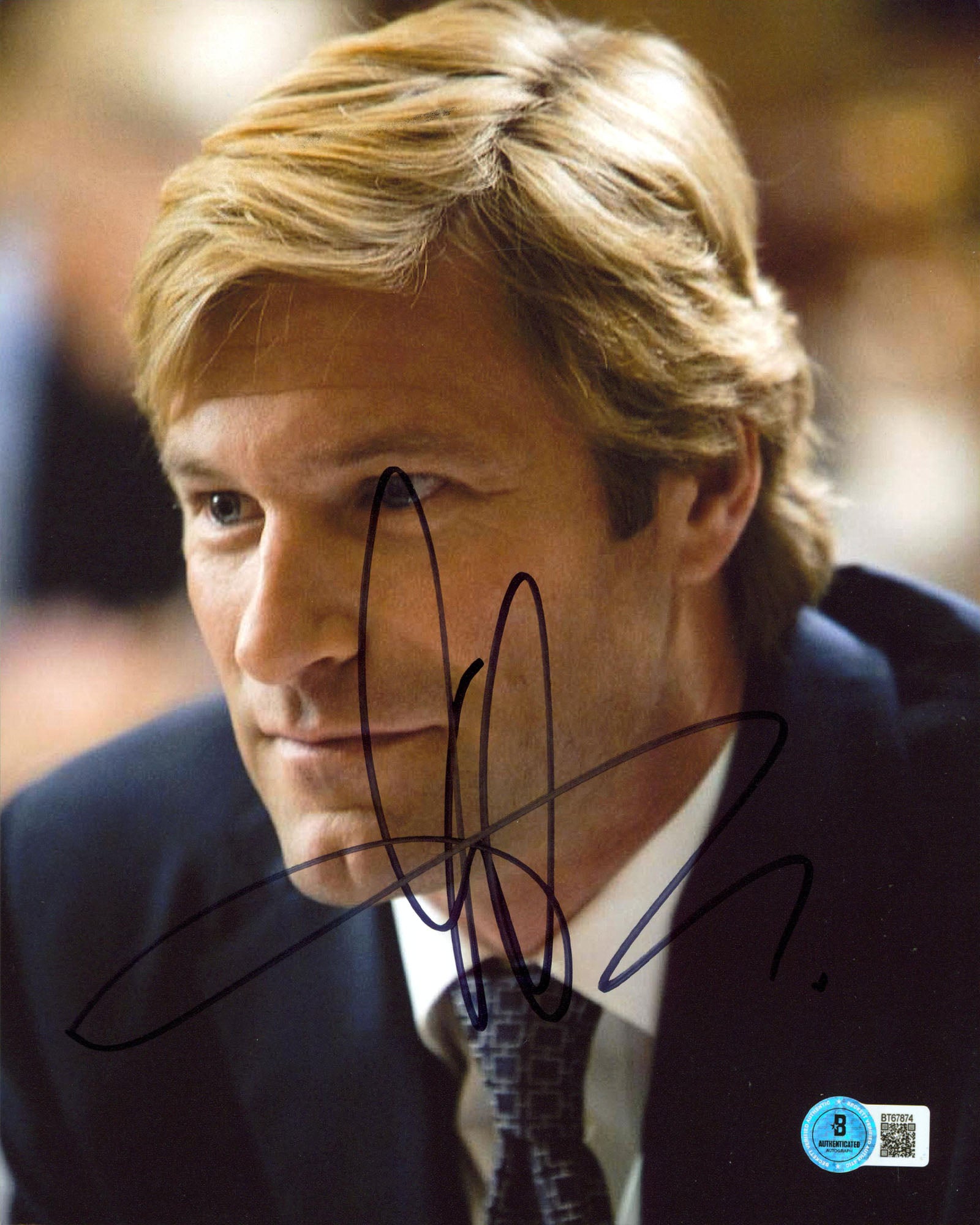 Aaron Eckhart Batman The Dark Knight Authentic Signed 8x10 Vertical Photo BAS 2
