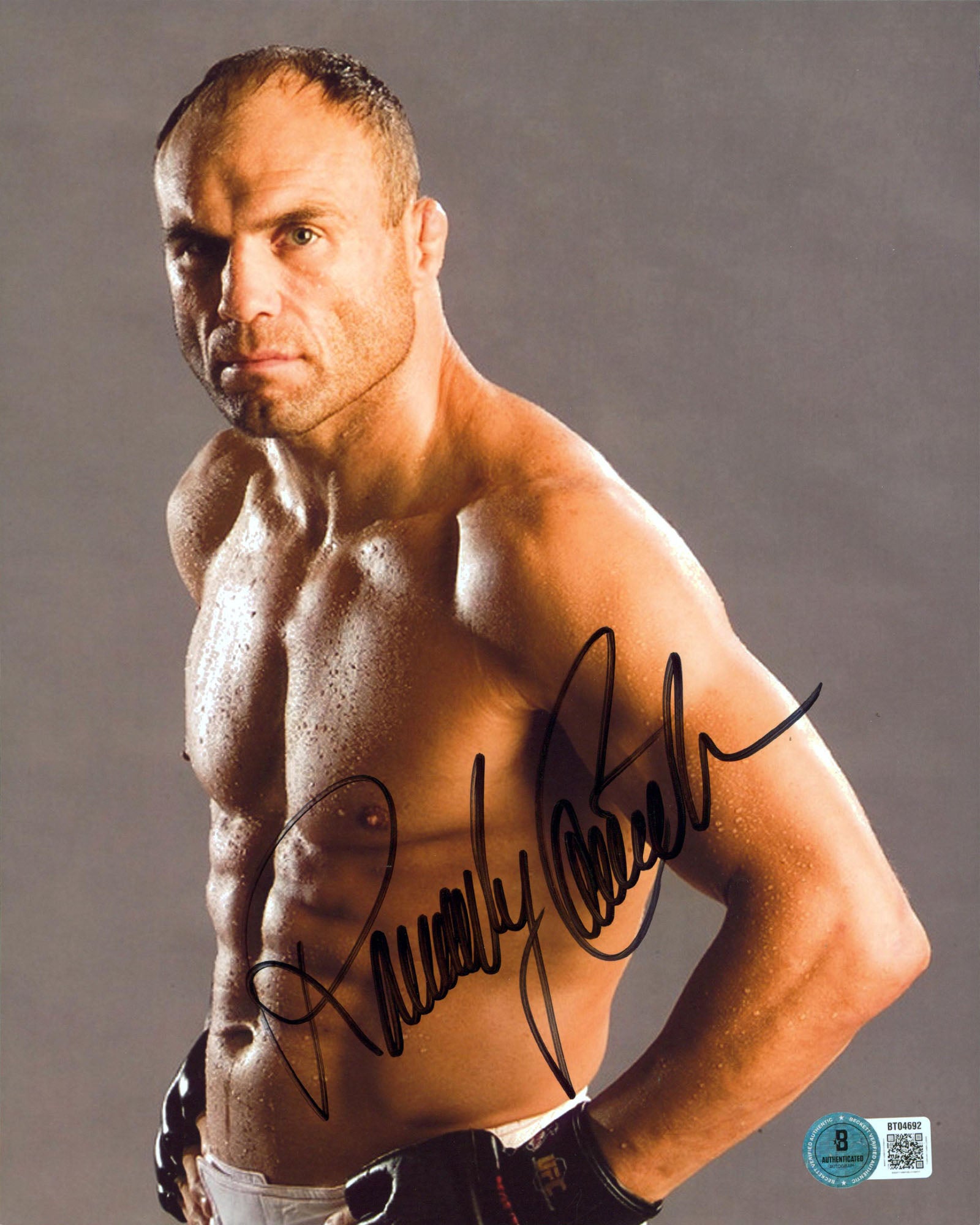 UFC Randy Couture Authentic Signed 8x10 Vertical Photo Autographed BAS 5