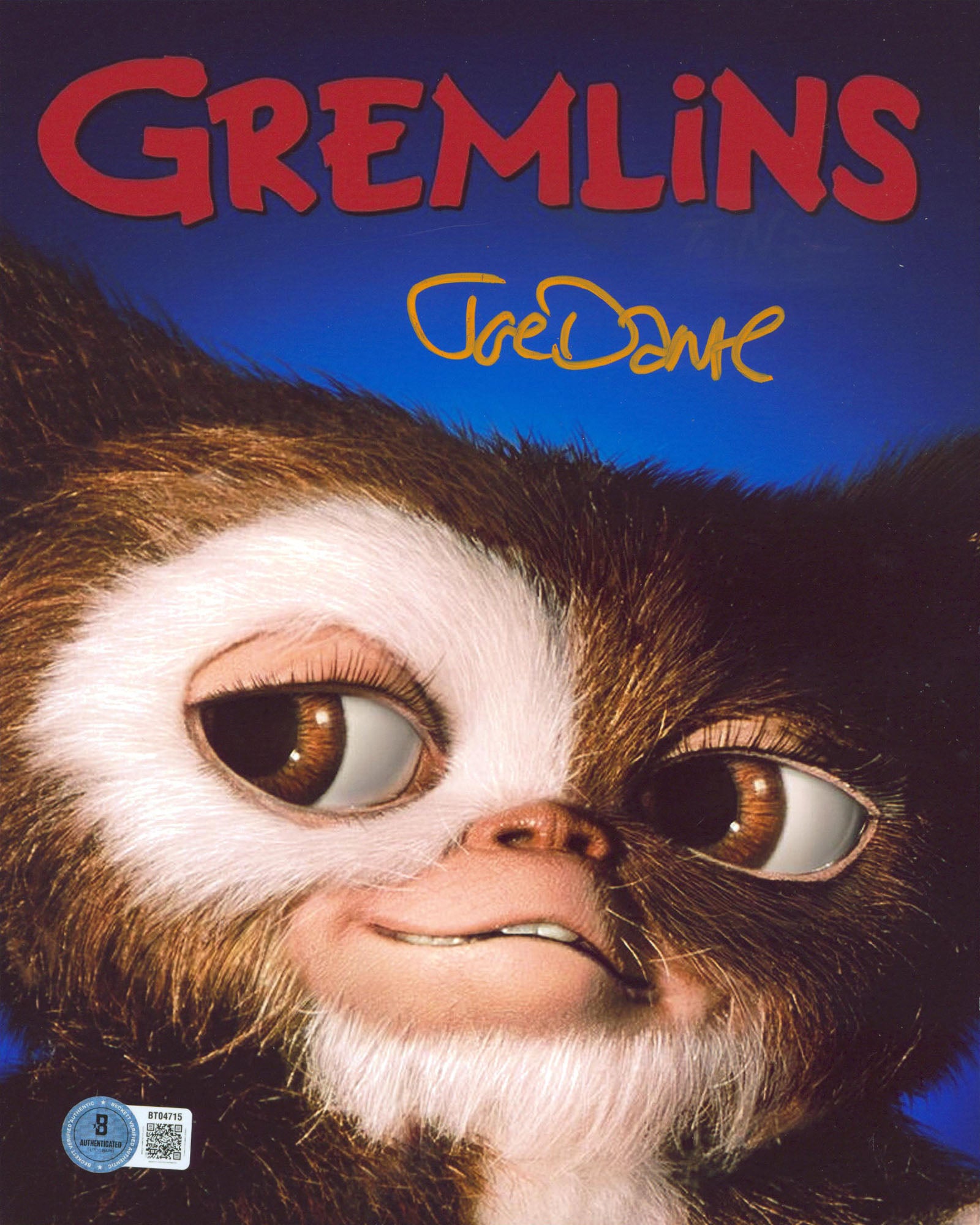 Joe Dante Gremlins Authentic Signed 8x10 Vertical Photo Autographed BAS 12
