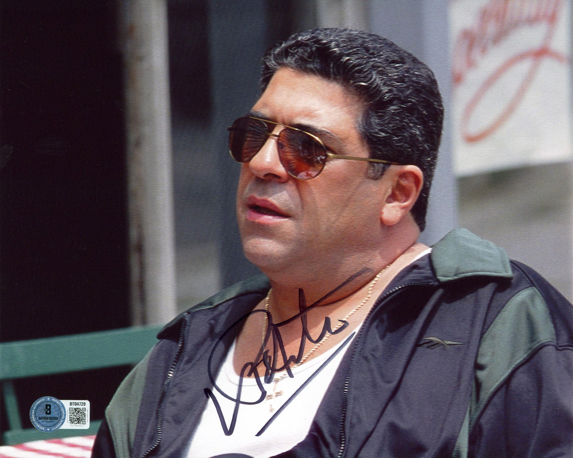 Vincent Pastore The Sopranos Authentic Signed 8x10 Horizontal Photo BAS 11
