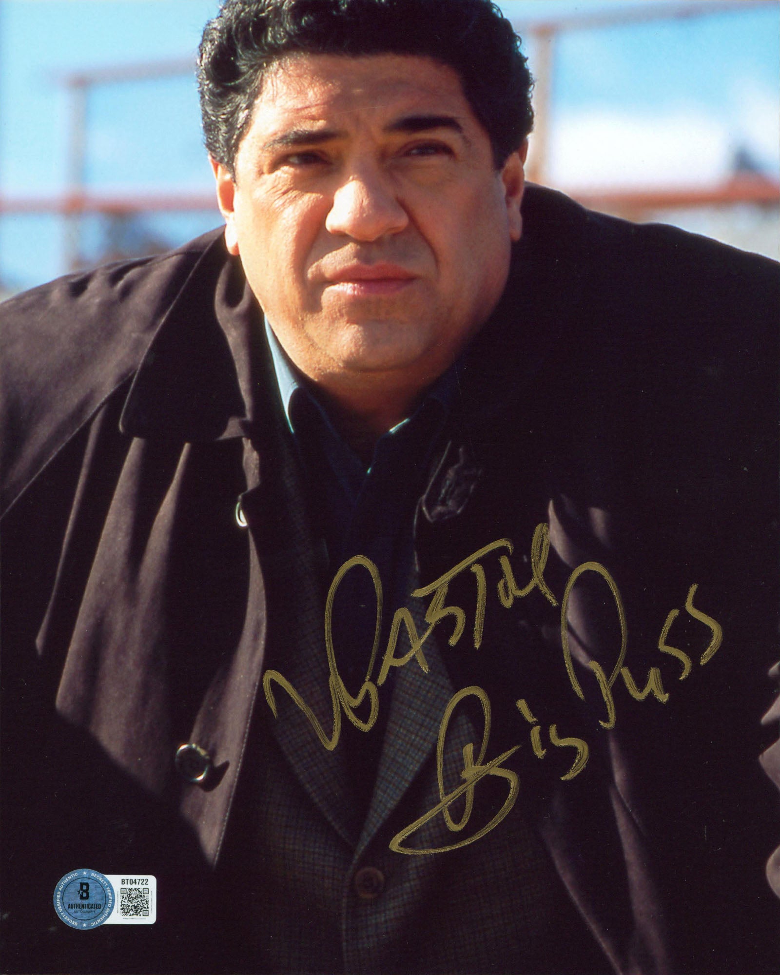 Vincent Pastore The Sopranos "Big Puss" Authentic Signed 8x10 Photo BAS 8