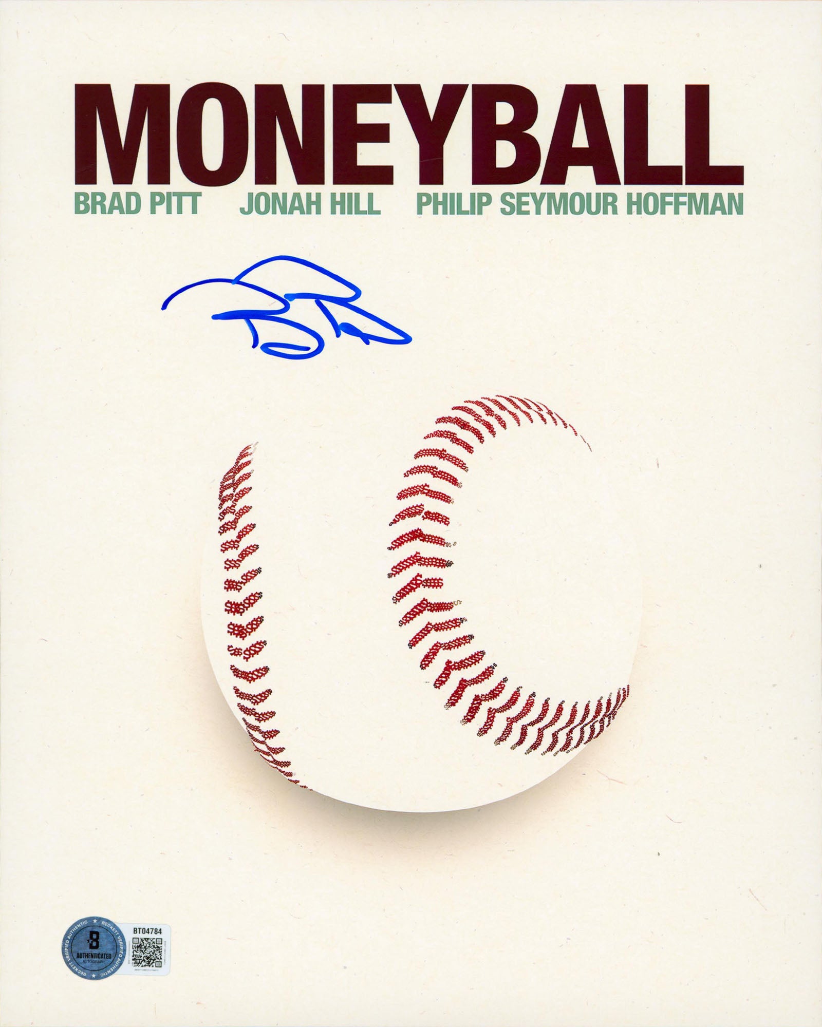 Billy Beane Moneyball Authentic Signed 8x10 Vertical Photo Autographed BAS 8