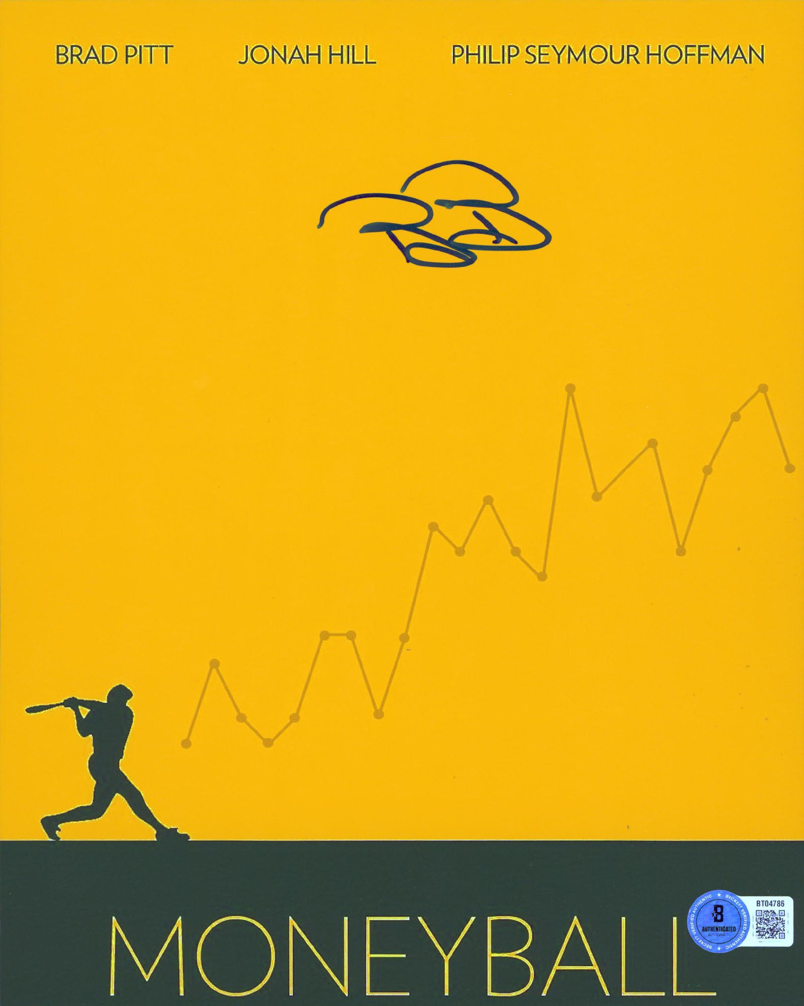 Billy Beane Moneyball Authentic Signed 8x10 Vertical Photo Autographed BAS 9