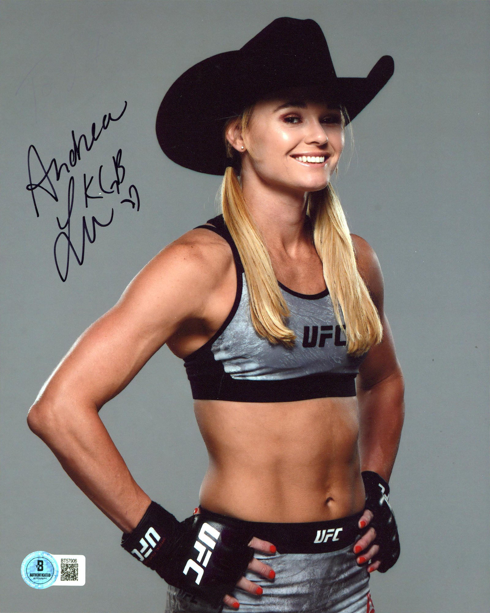 UFC Andrea Lee "KGB" Authentic Signed 8x10 Vertical Photo BAS #BT57906