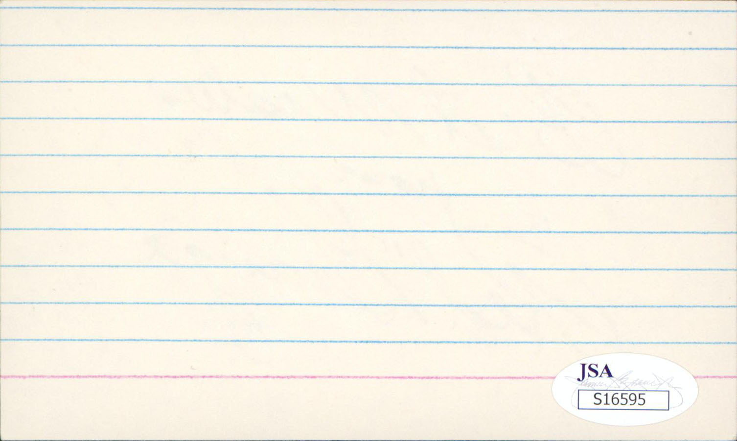 Bears Red Grange "Best Wishes" Authentic Signed 3x5 Index Card JSA #S16595
