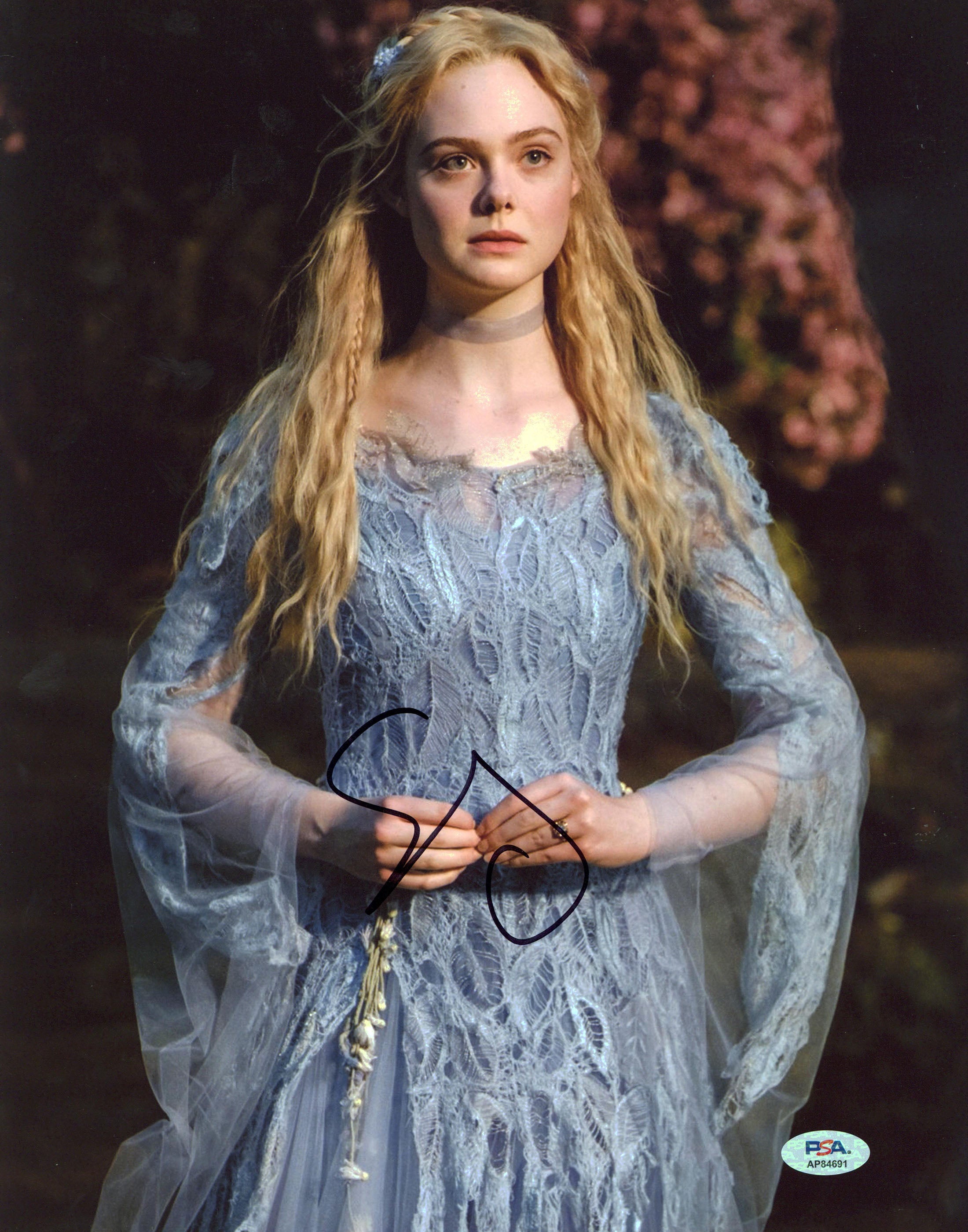 Elle Fanning Maleficent Authentic Signed 11x14 Vertical Photo PSA/DNA #AP84691