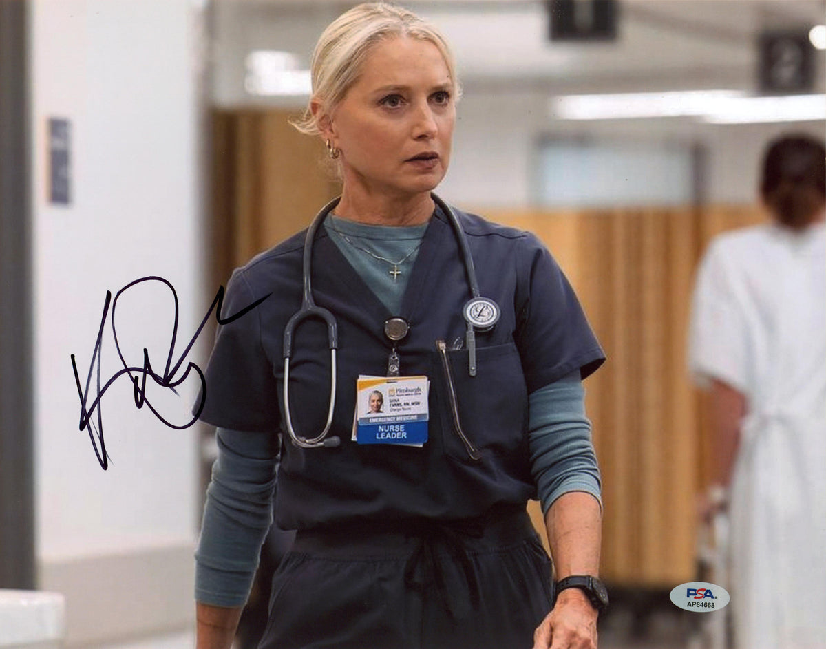 Katherine LaNasa The Pitt Authentic Signed 11x14 Horizontal Photo PSA #AP84668