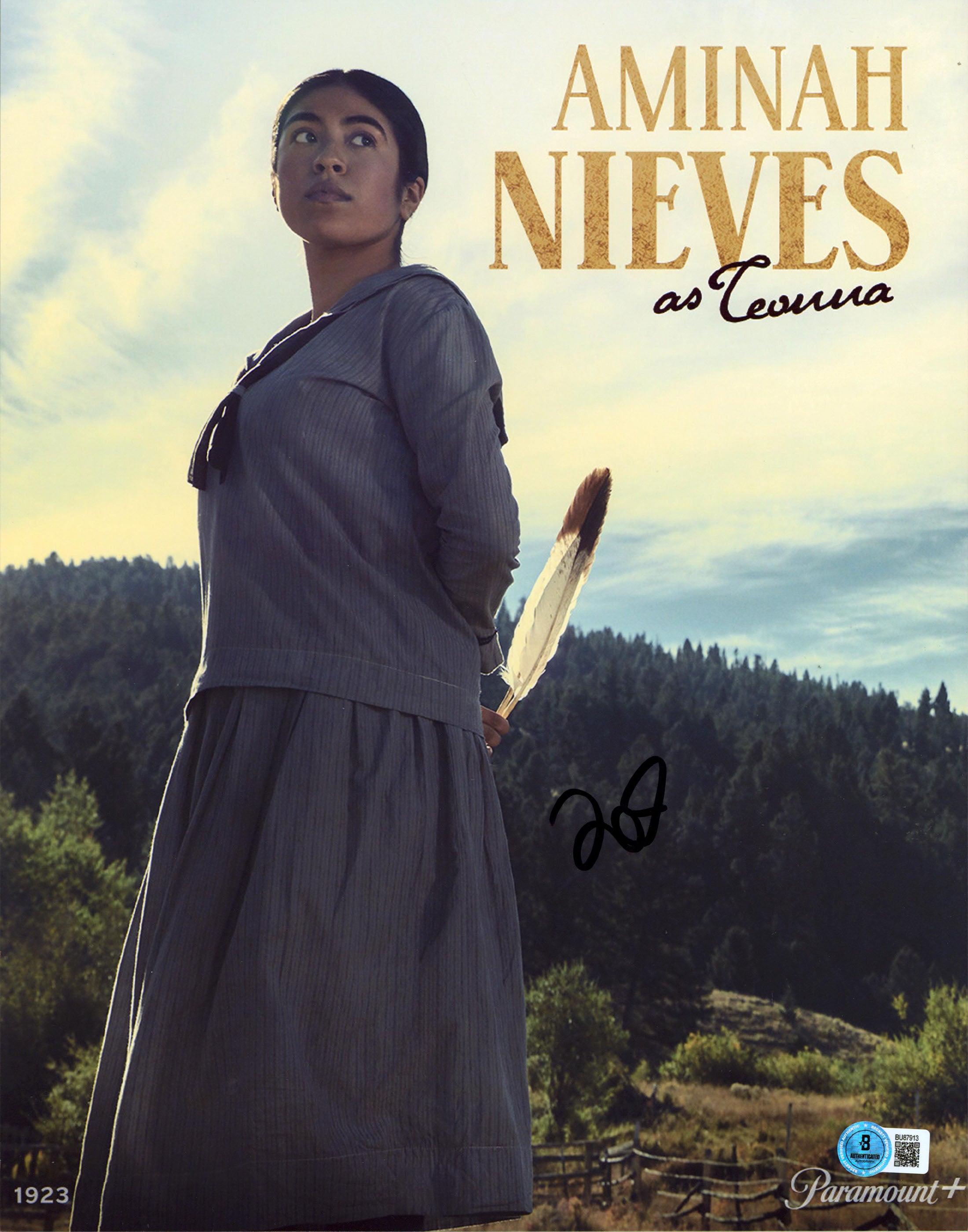 Aminah Nieves 1923 Authentic Signed 11x14 Vertical Photo BAS #BU87913