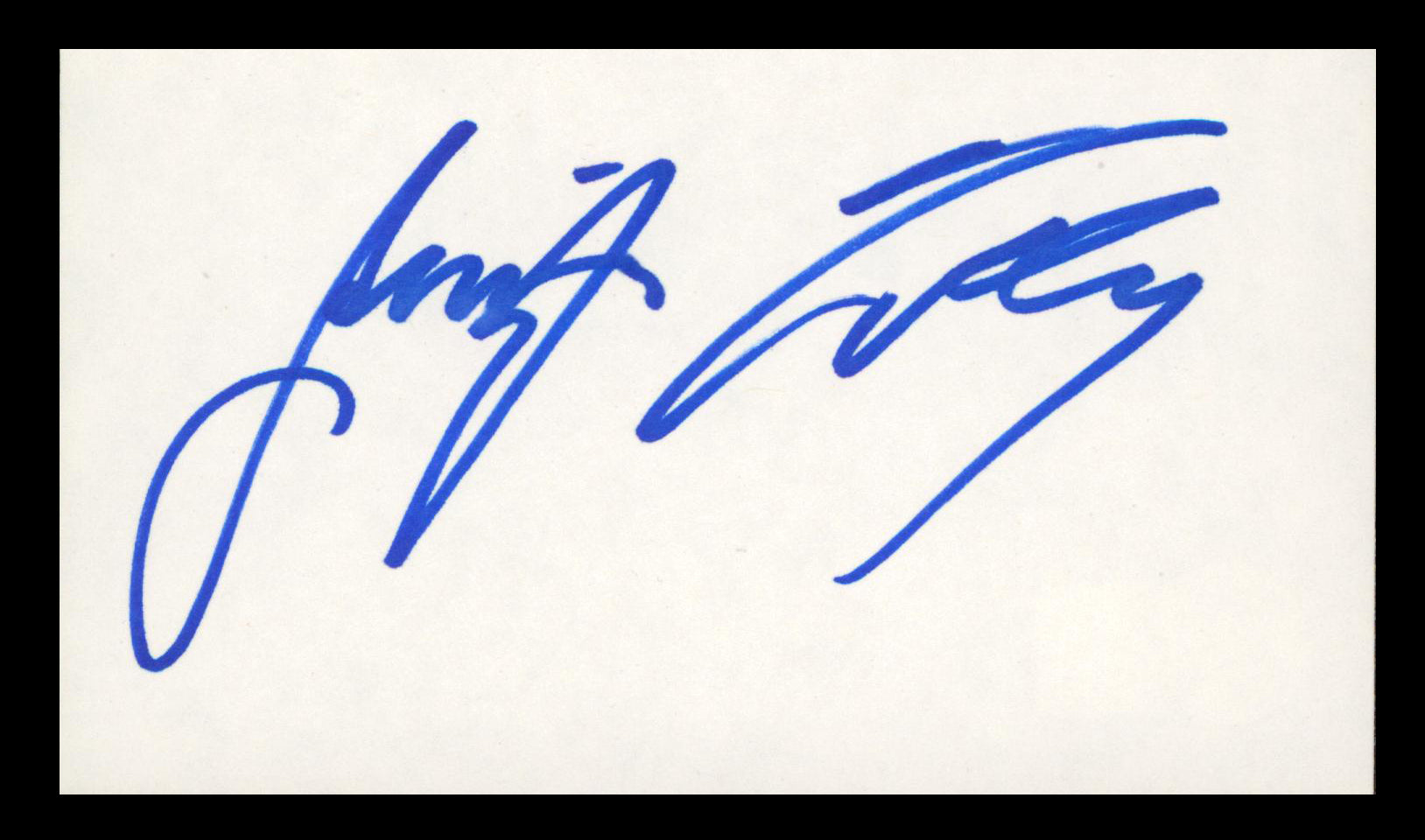 Jennifer Tilly Bride of Chucky Authentic Signed 3x5 Index Card Autographed BAS 1