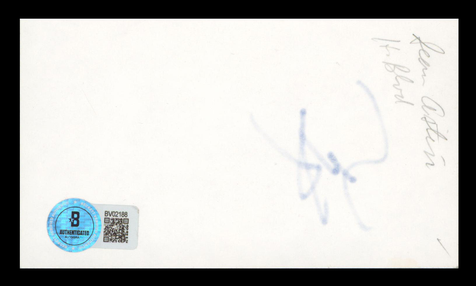 Sean Astin Lord of the Rings Authentic Signed 3x5 Index Card Autographed BAS