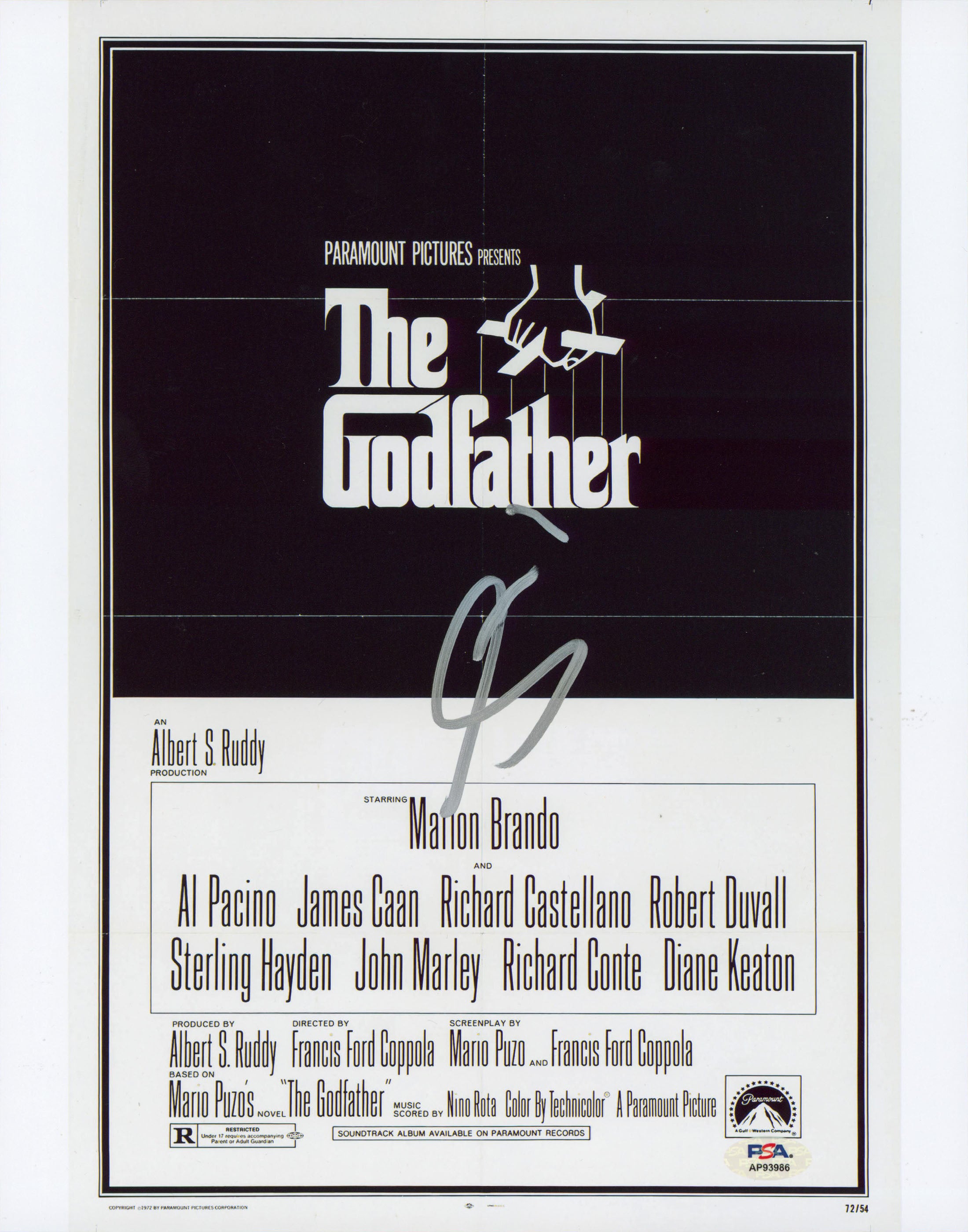 Al Pacino The Godfather Authentic Signed 11x14 Vertical Photo PSA/DNA #AP93986