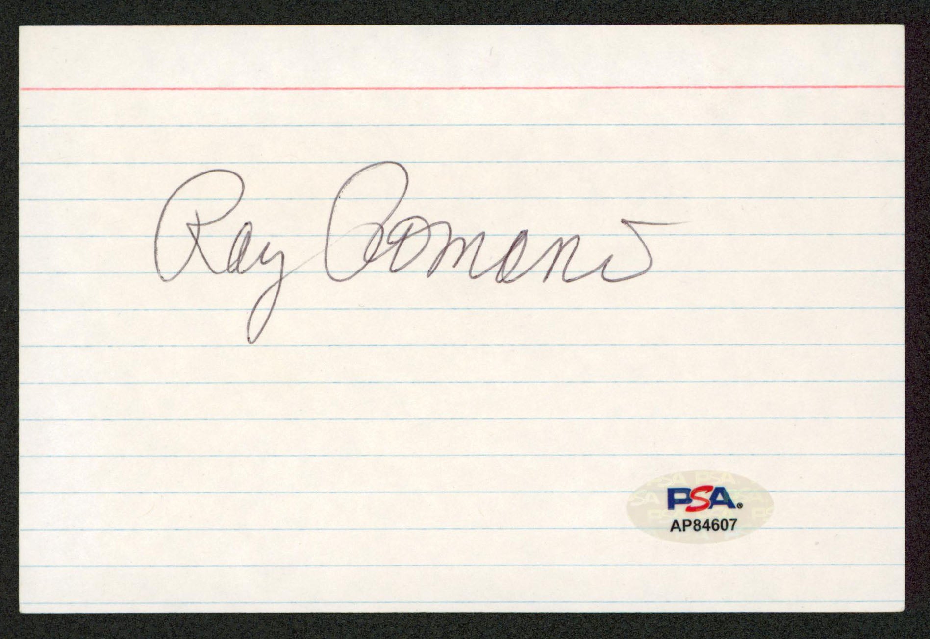 Ray Romano Everybody Loves Raymond Authentic Signed 4x6 Index Card PSA #AP84607