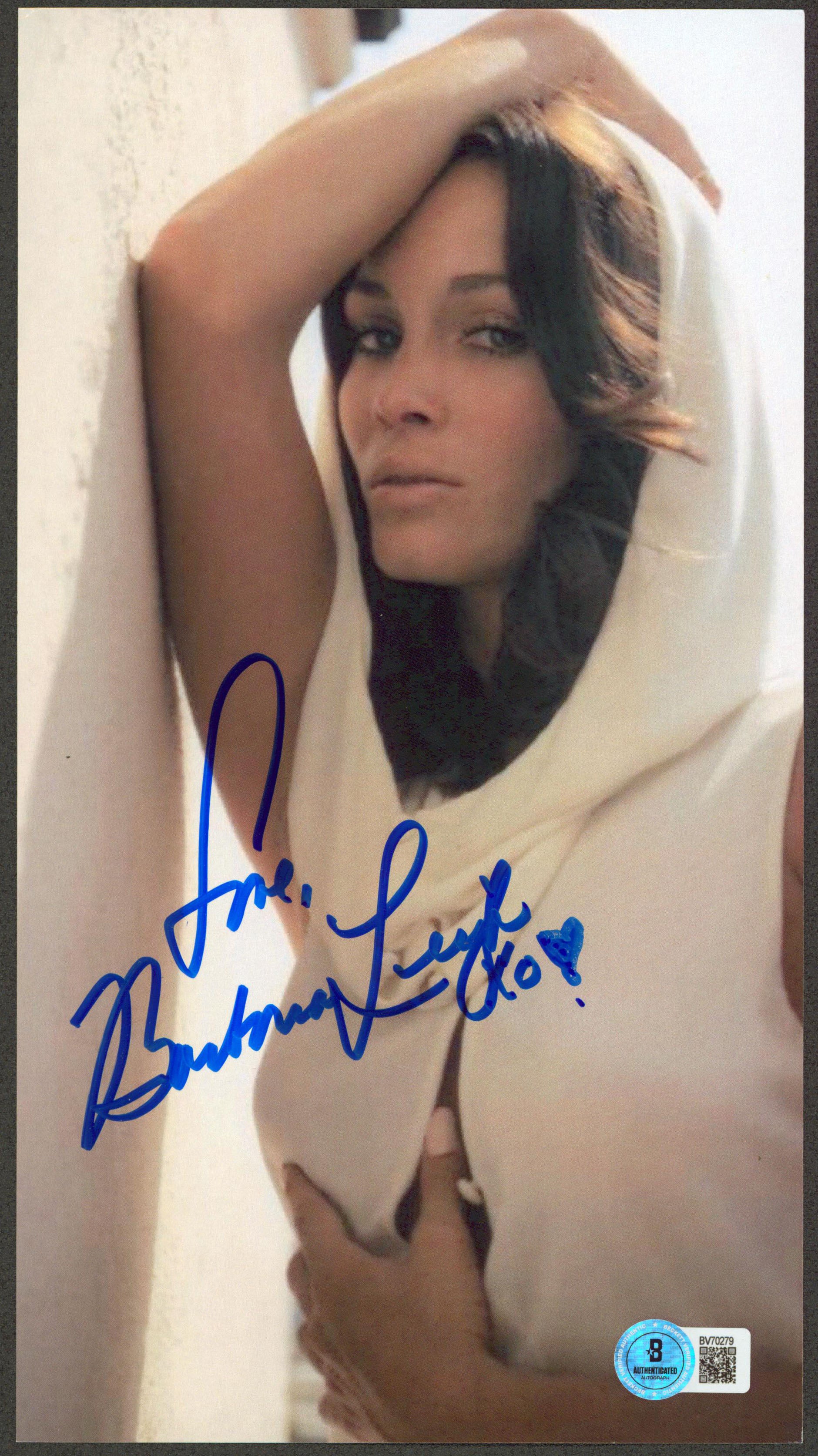 Barbara Leigh Vampirella "Love" Authentic 2x Signed 6x11 Promo Card BAS #BV70279