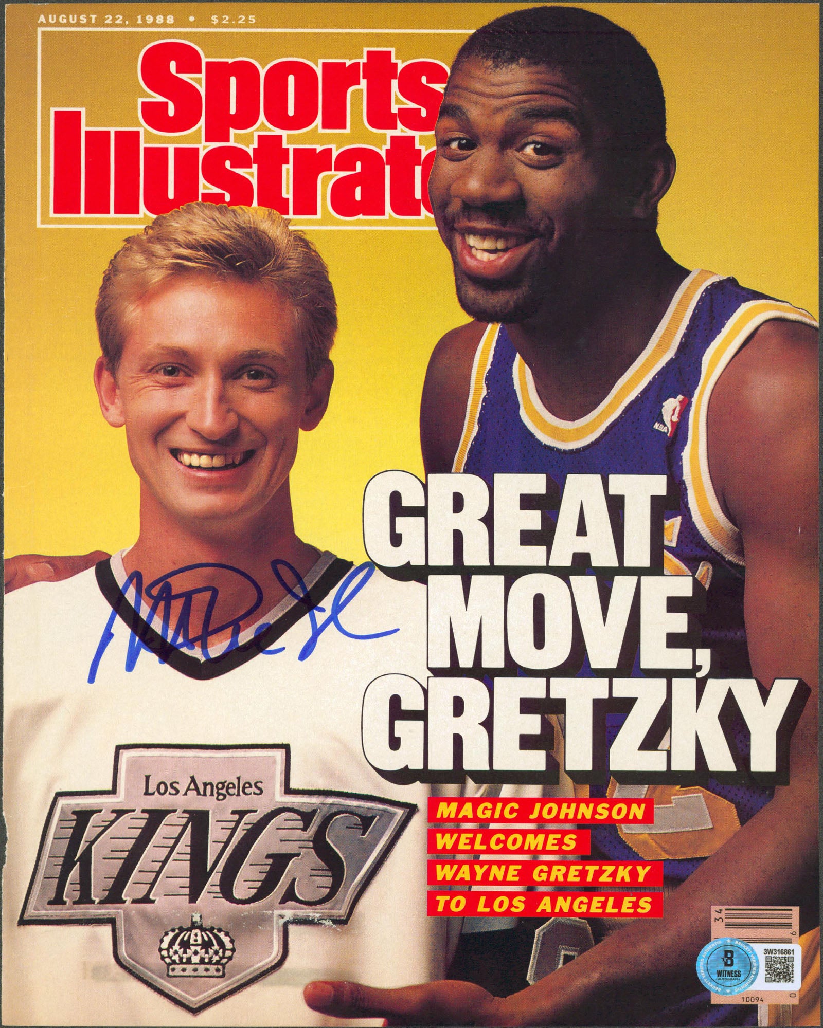 Lakers Magic Johnson Authentic Signed Aug. 1988 SI Magazine Cover BAS #3W316861